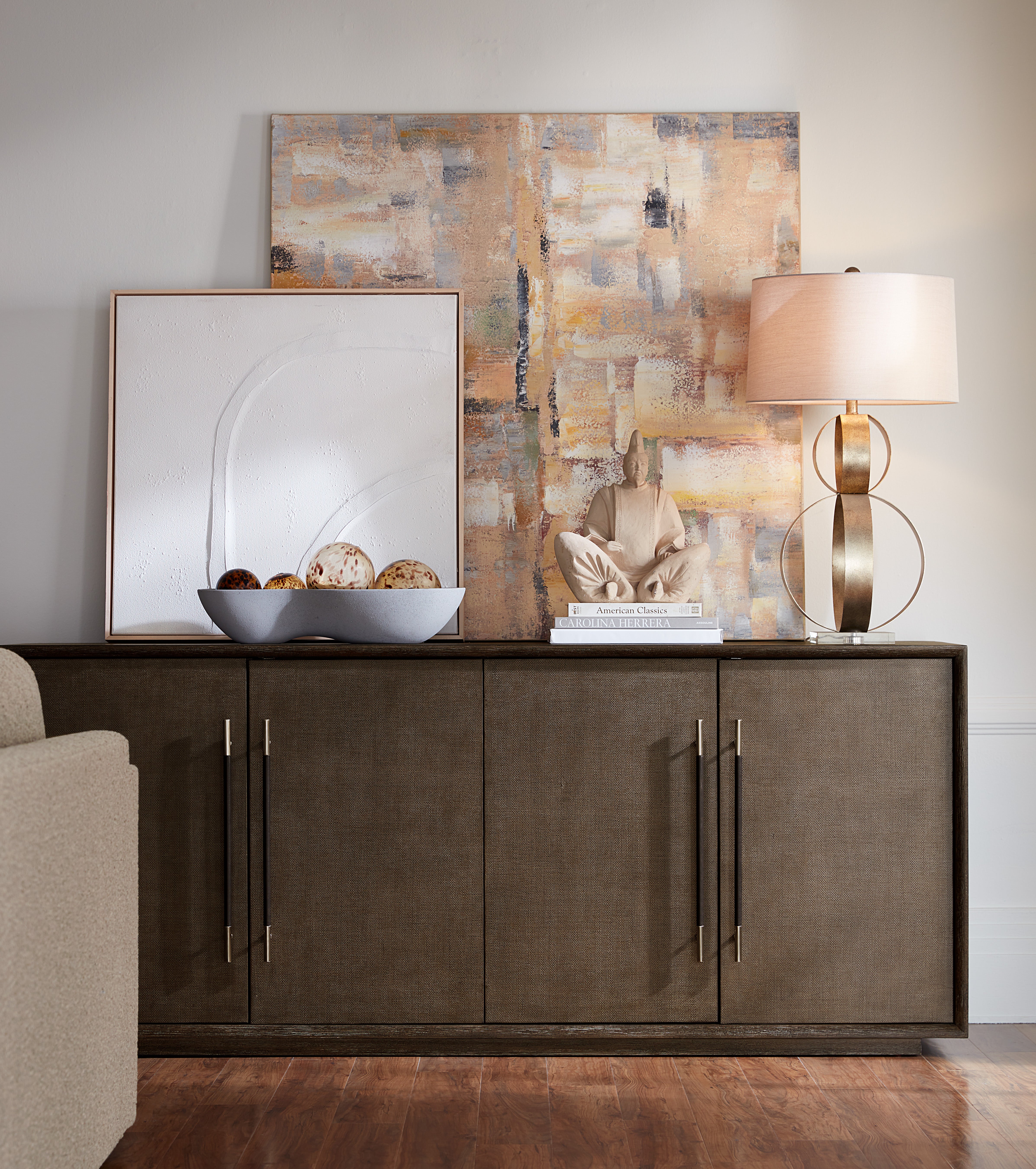 Hooker Furniture Modern Mood Entertainment Console in Medium Brown