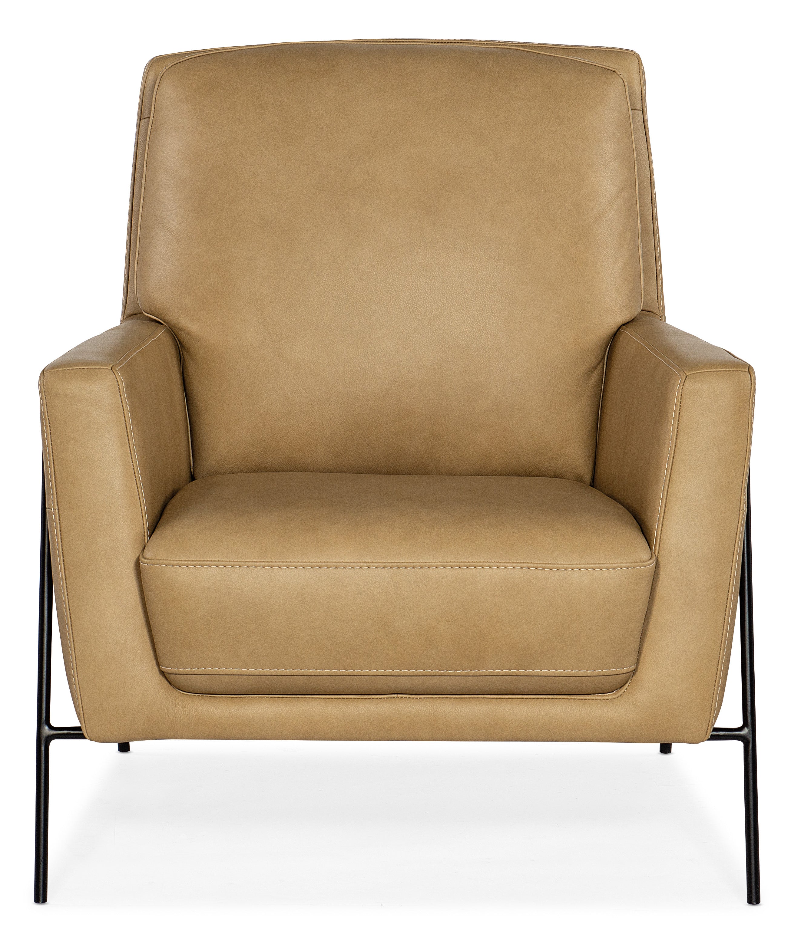 Hooker Furniture Amette Metal Frame Club Chair in Light Brown