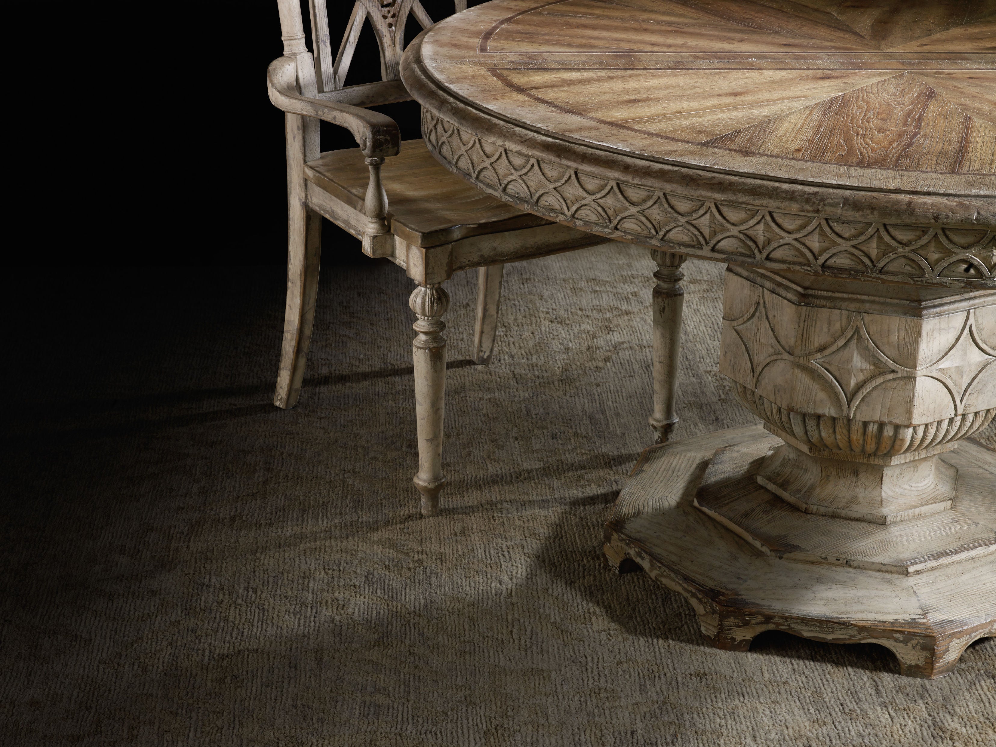 Hooker Furniture Chatelet Round Dining Table with One 20'' Leaf