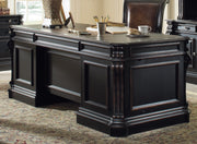 Hooker Furniture Telluride 76'' Executive Desk withWood Panels