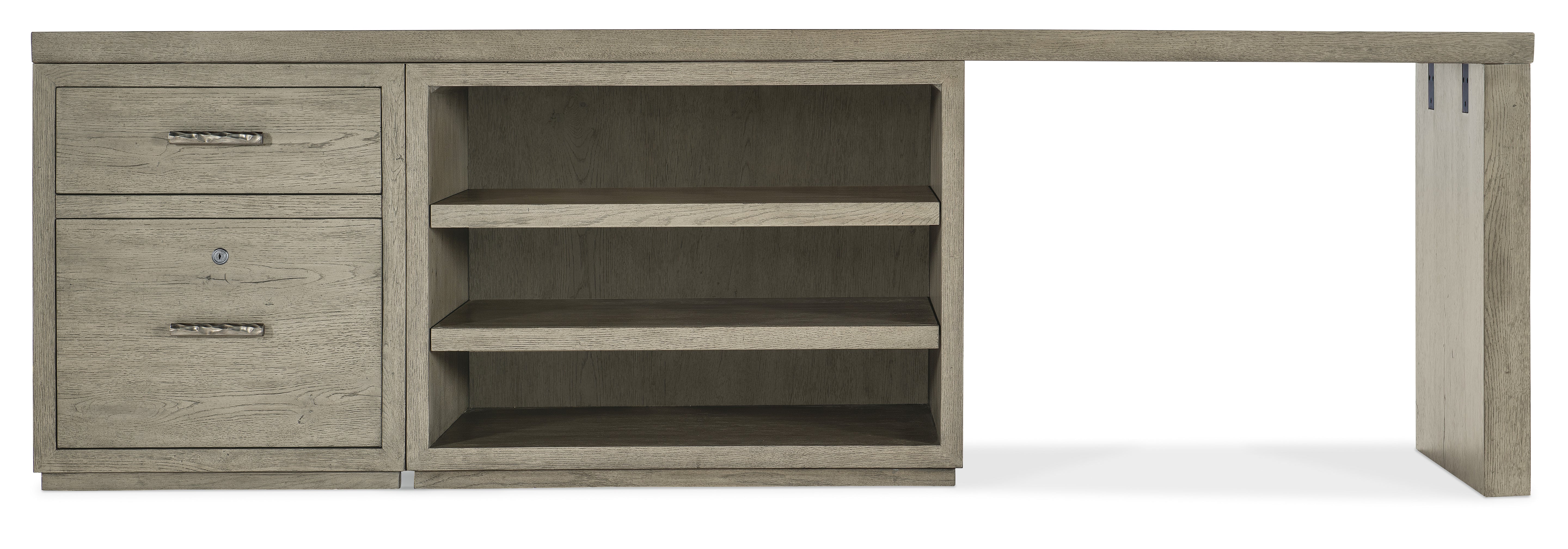 Hooker Furniture Linville Falls 96" Desk with File and Open Desk Cabinet