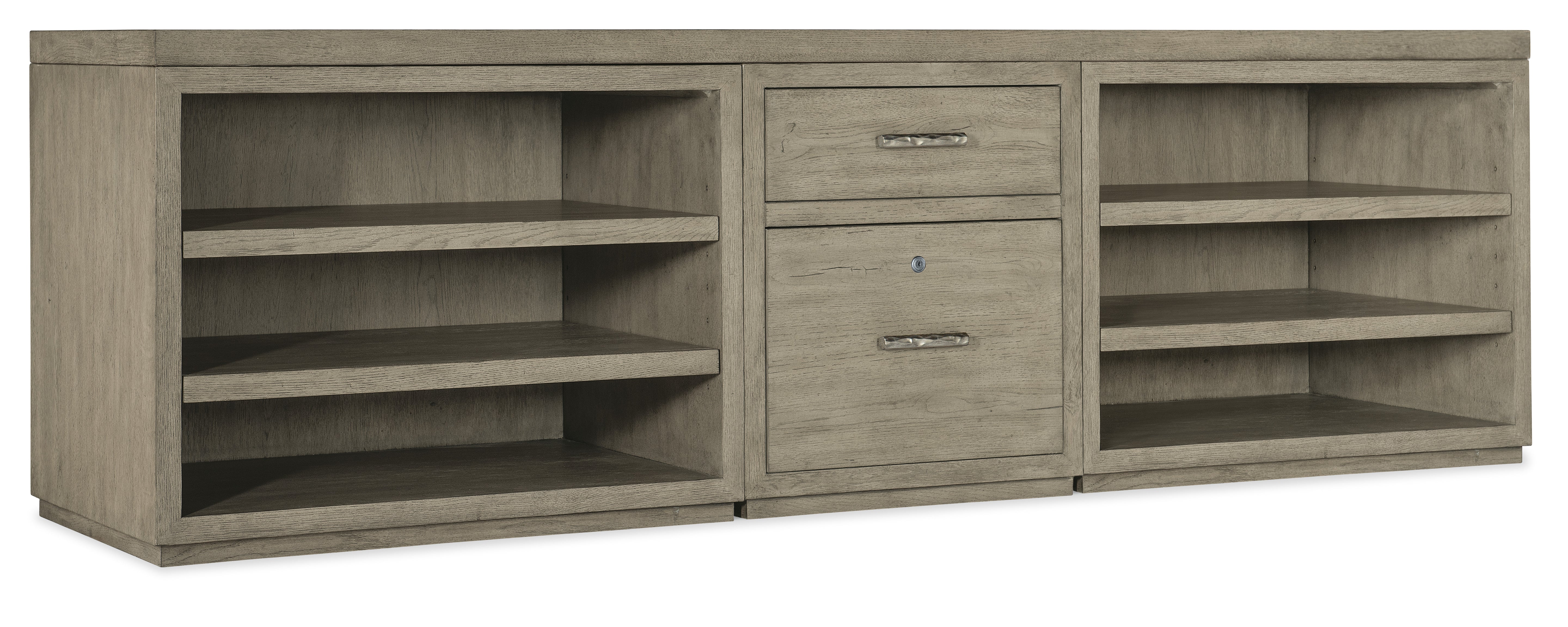 Hooker Furniture Linville Falls 96" Credenza with File and Two Open Desk Cabinets Credenza
