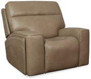 Hooker Furniture Riverton Power Gliding Recliner with Power Headrest and Lumbar in Brown