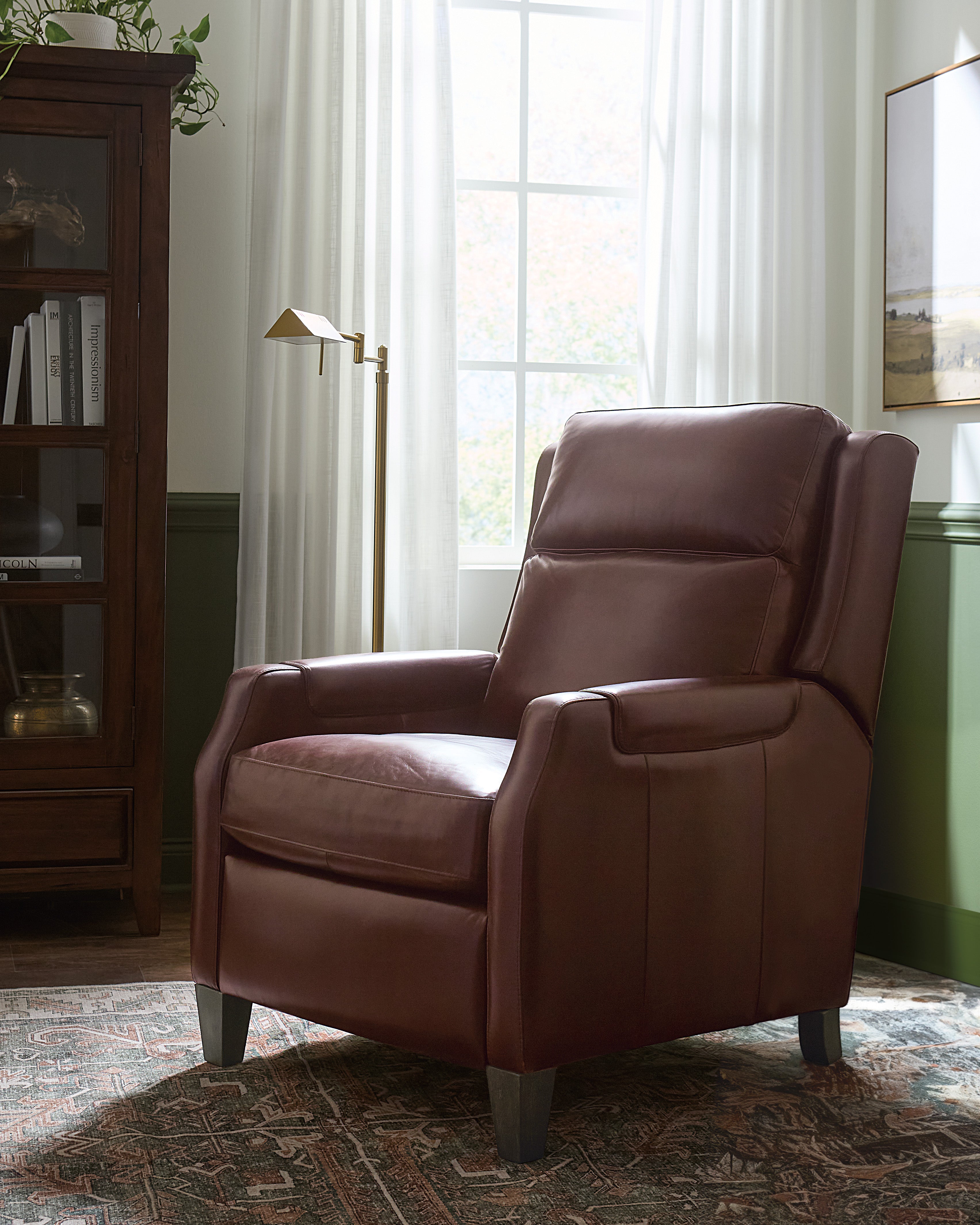 Hooker Furniture Nelson Power Recliner w/Power Headrest in Brown