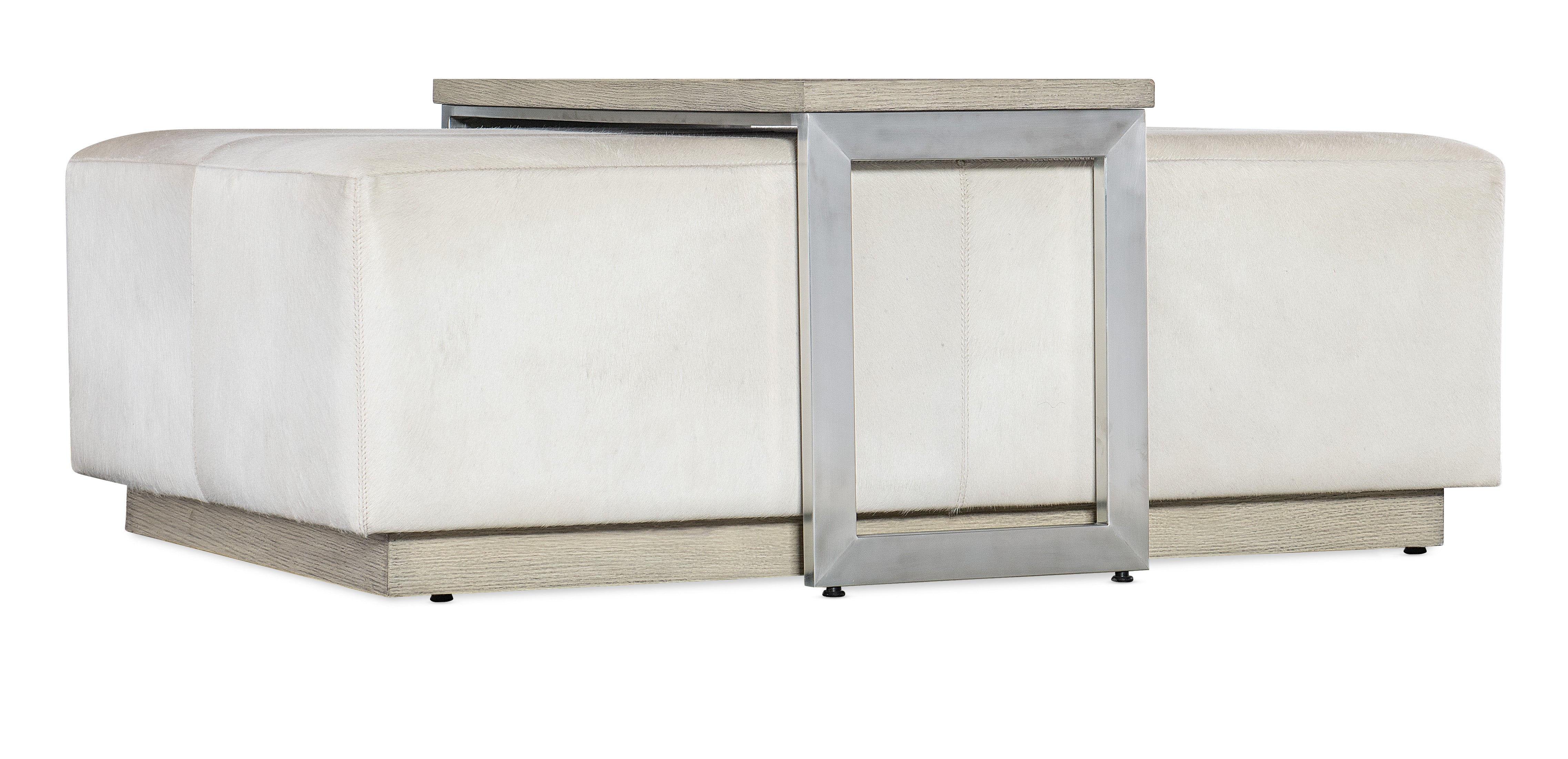 Hooker Furniture Melange Bridged Cocktail Table in Light Brown
