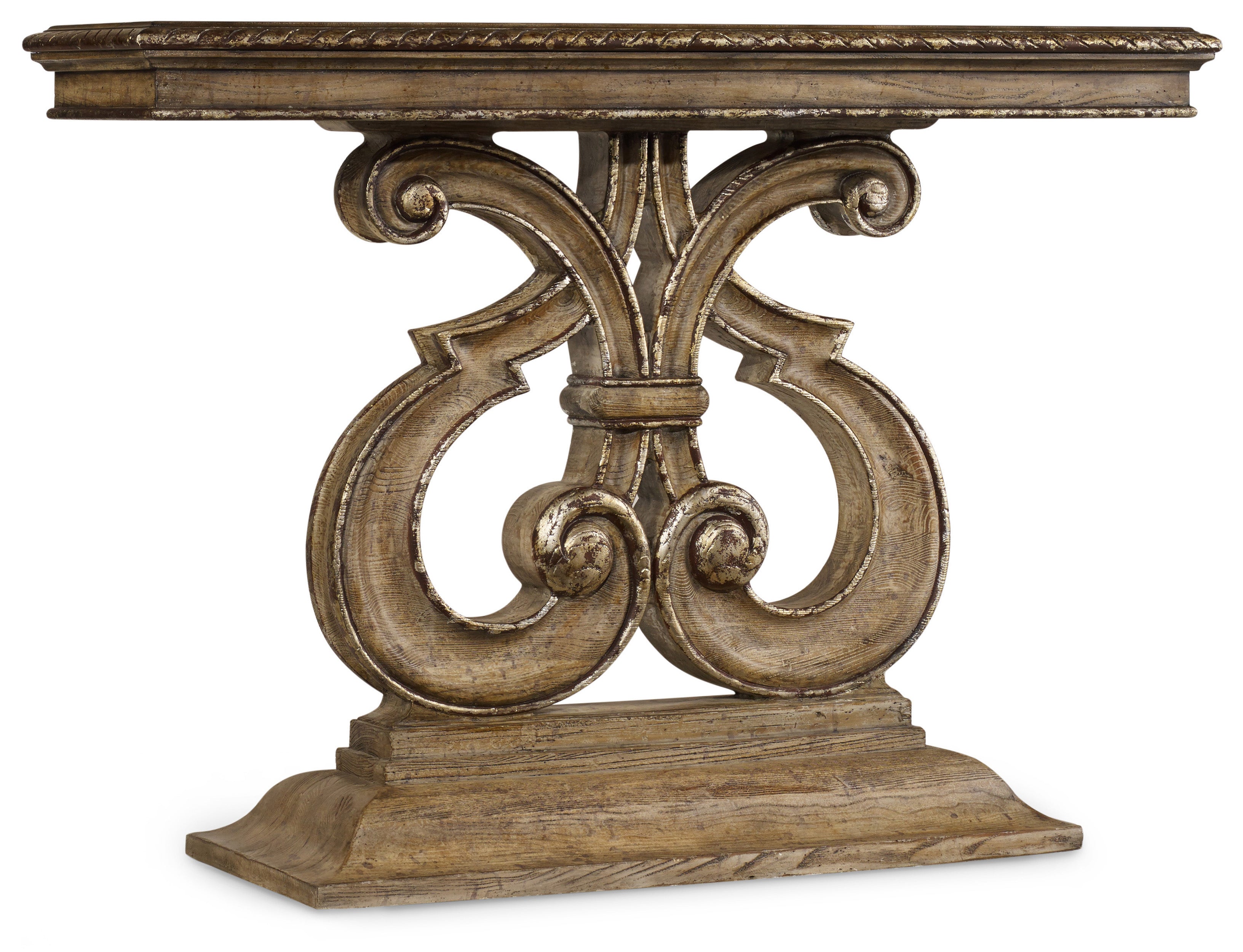 Hooker Furniture Melange Console Table in Medium Brown