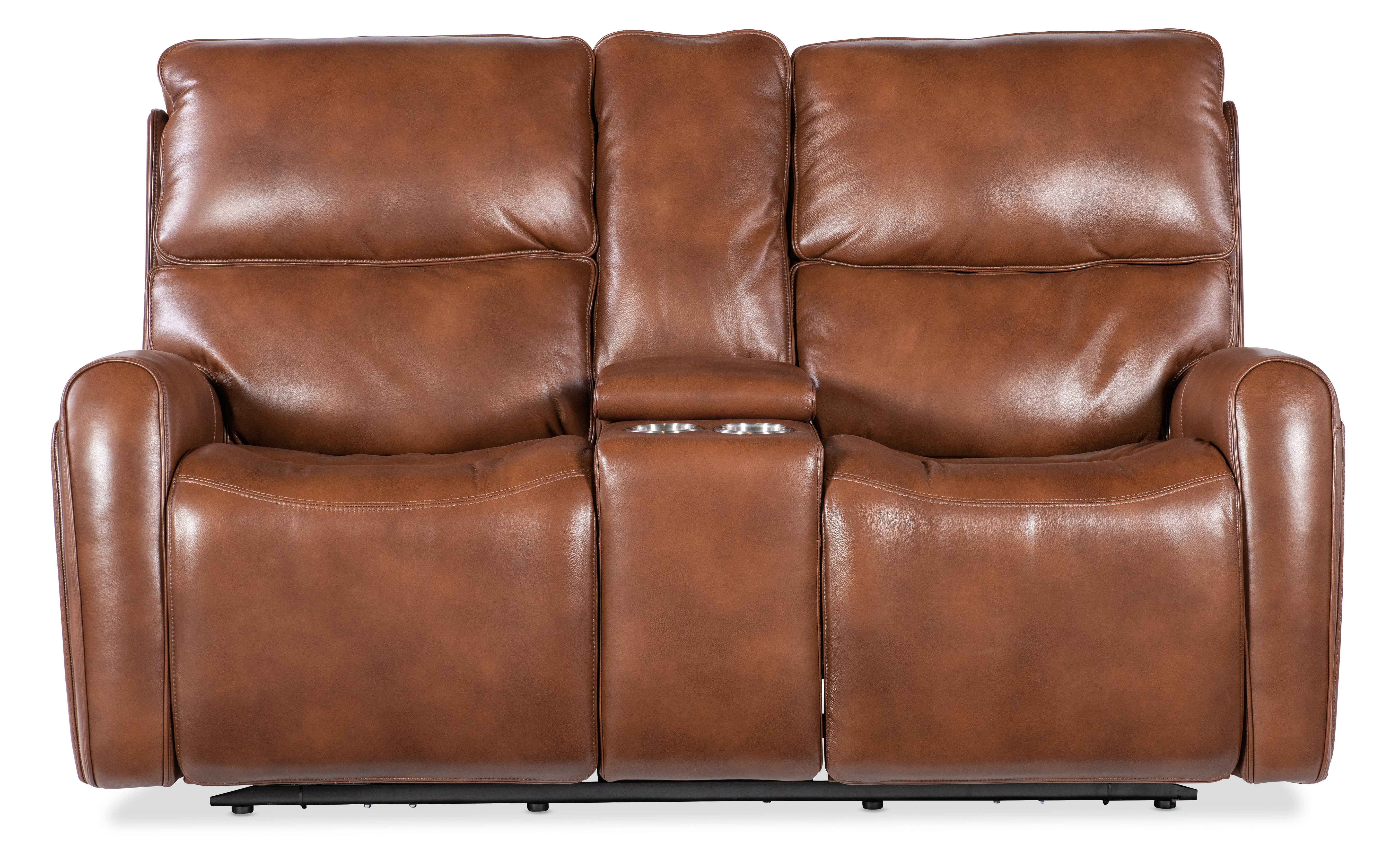 Hooker Furniture Crosby Zero Gravity Power Console Loveseat with Power Headrest and Lumbar in Brown