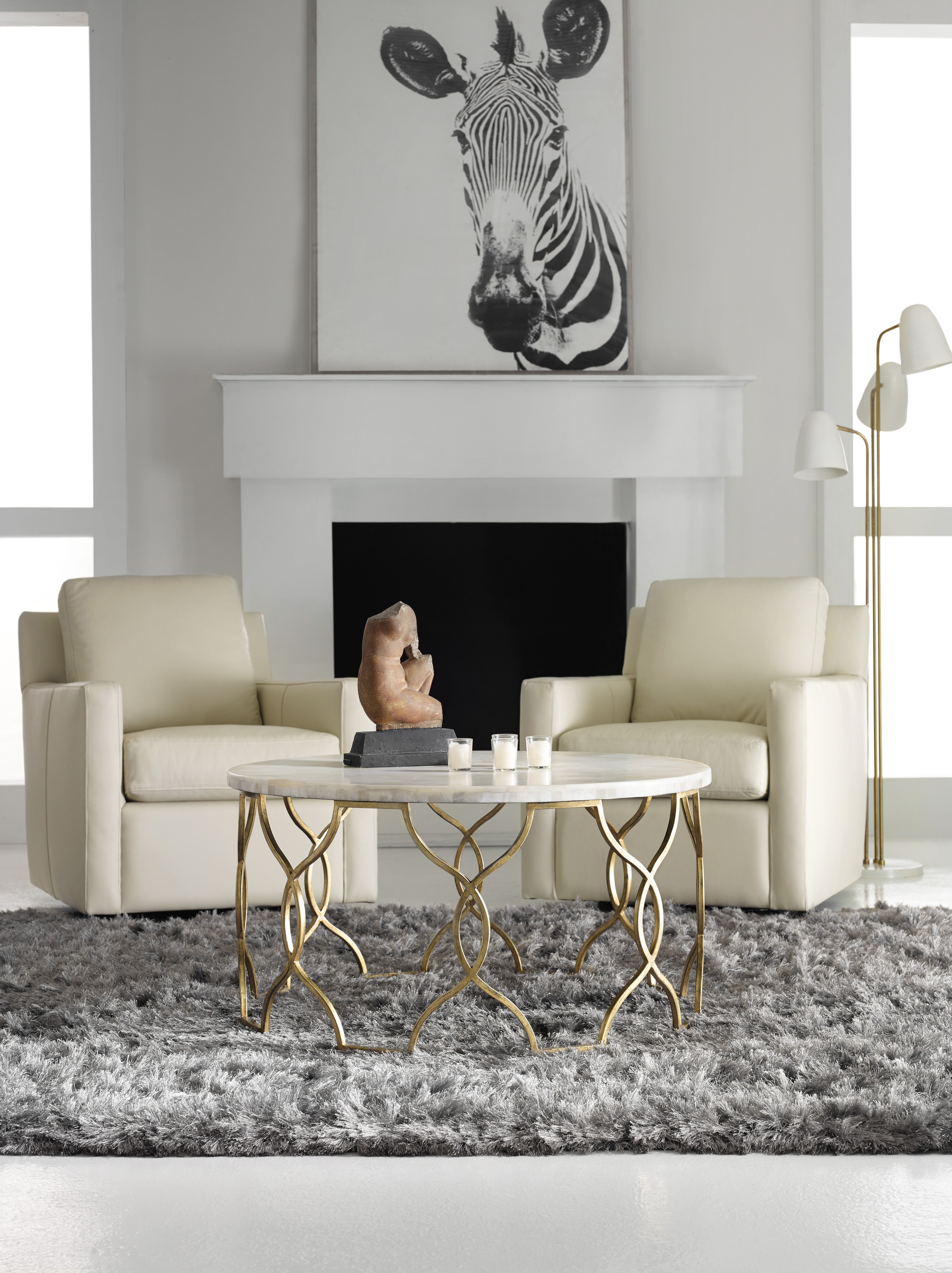 Hooker Furniture Melange Corrina Cocktail Table in Gold