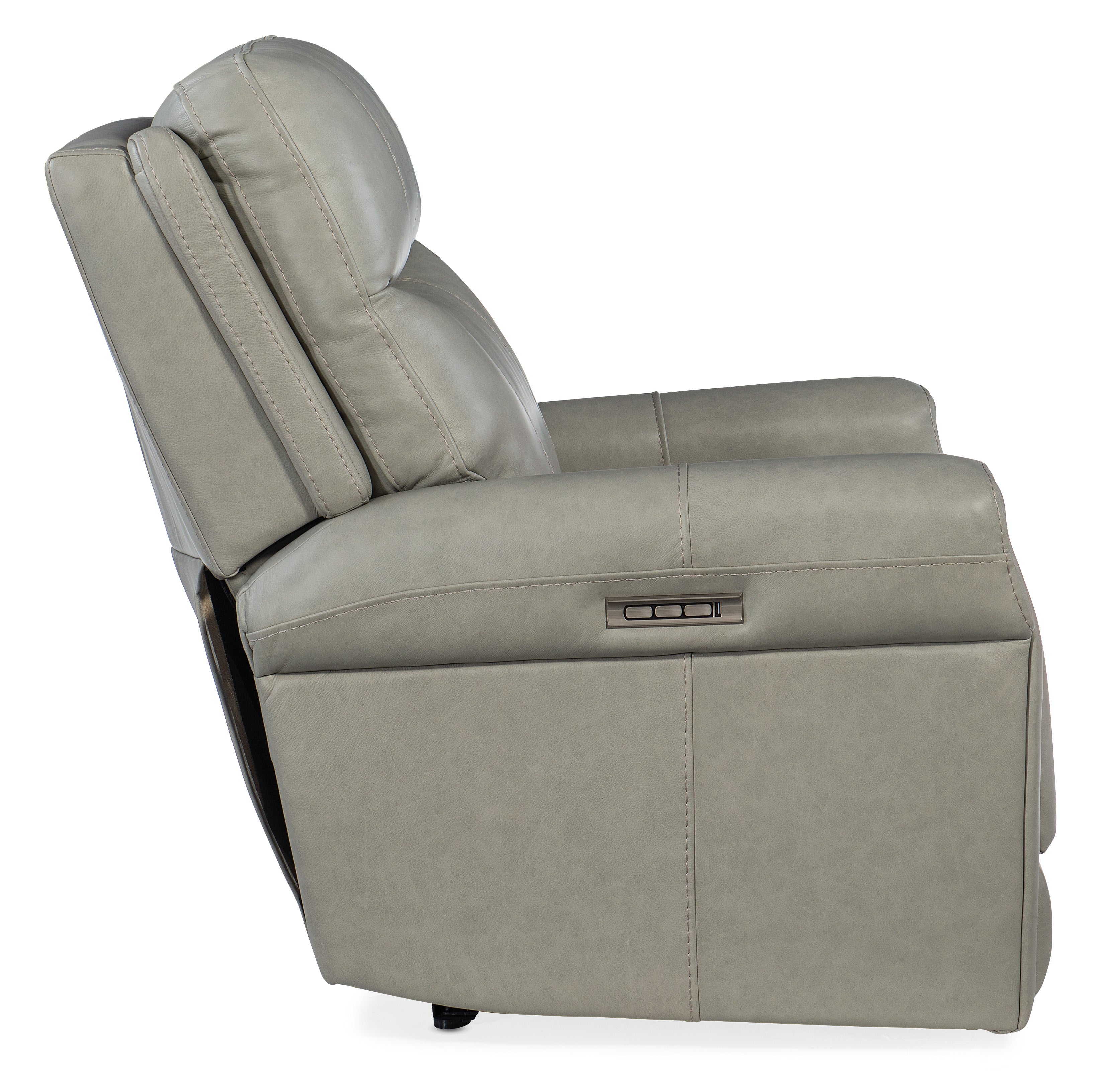 Hooker Furniture Carroll Power Recliner with Power Headrest & Lumbar in Light Gray
