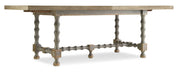 Hooker Furniture Ciao Bella 84in Trestle Table with 2-18in Leaves-Natural/Gray