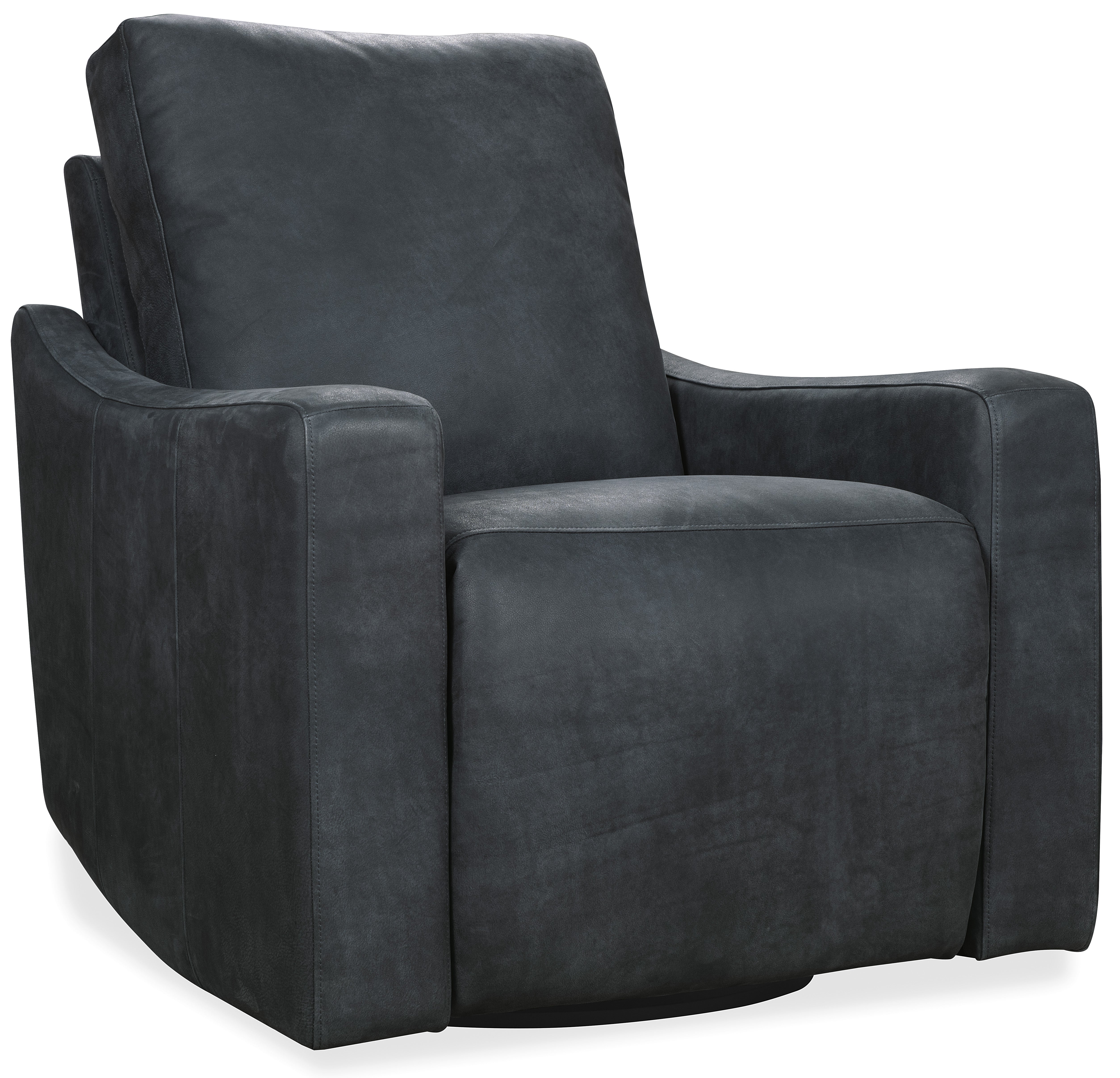 Hooker Furniture Lewis Power Swivel Recliner in Black