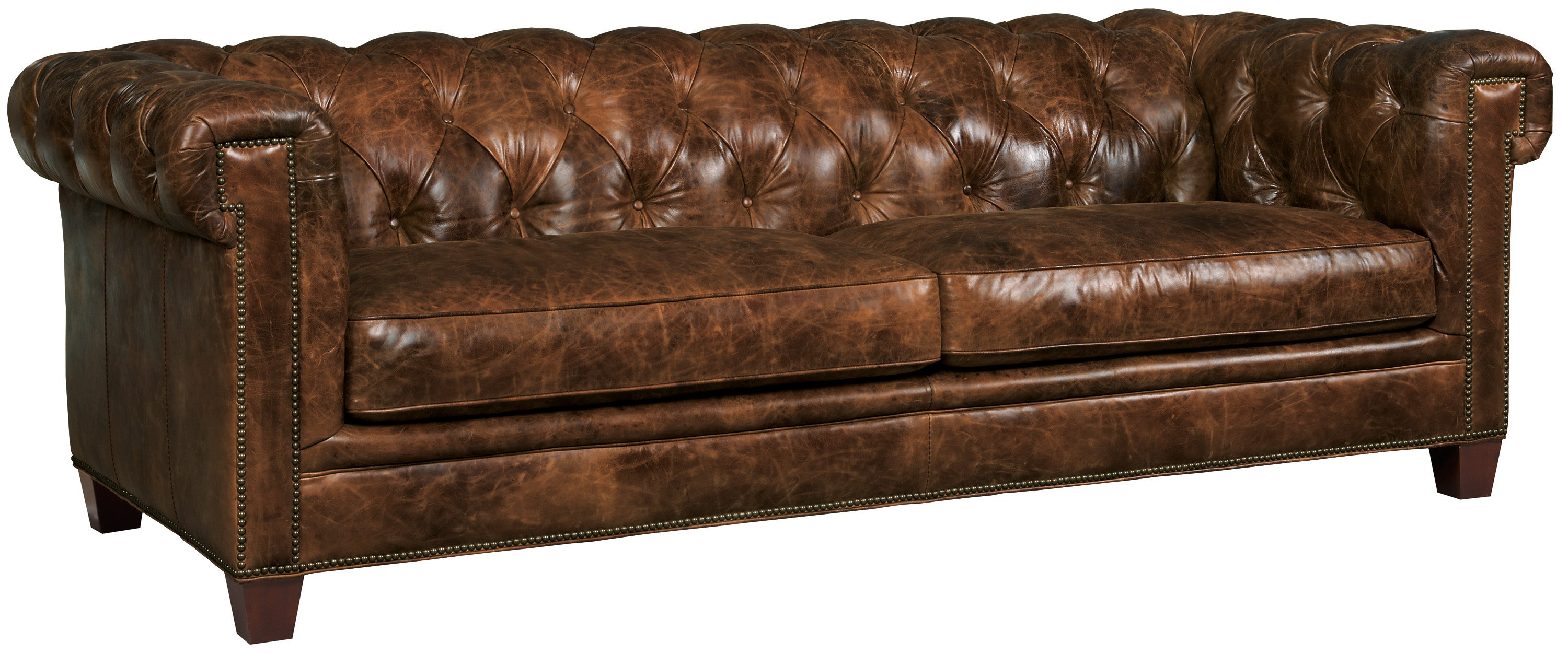 Hooker Furniture Chester Stationary Sofa in Dark Brown