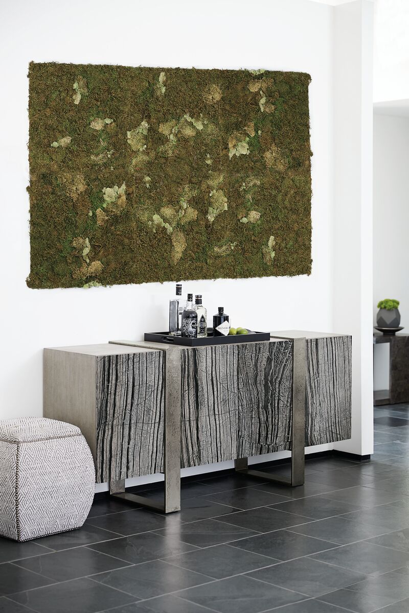 Bernhardt Furniture Linea Entertainment Credenza in Black Forest Marble