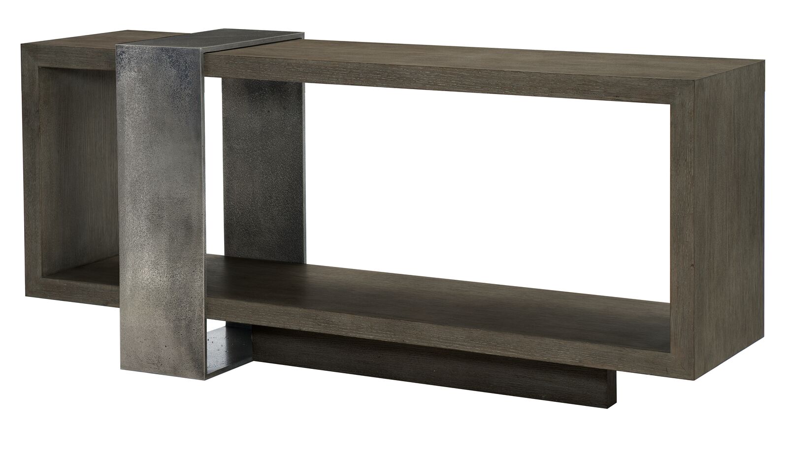 Bernhardt Furniture Linea Console Table in Cerused Charcoal
