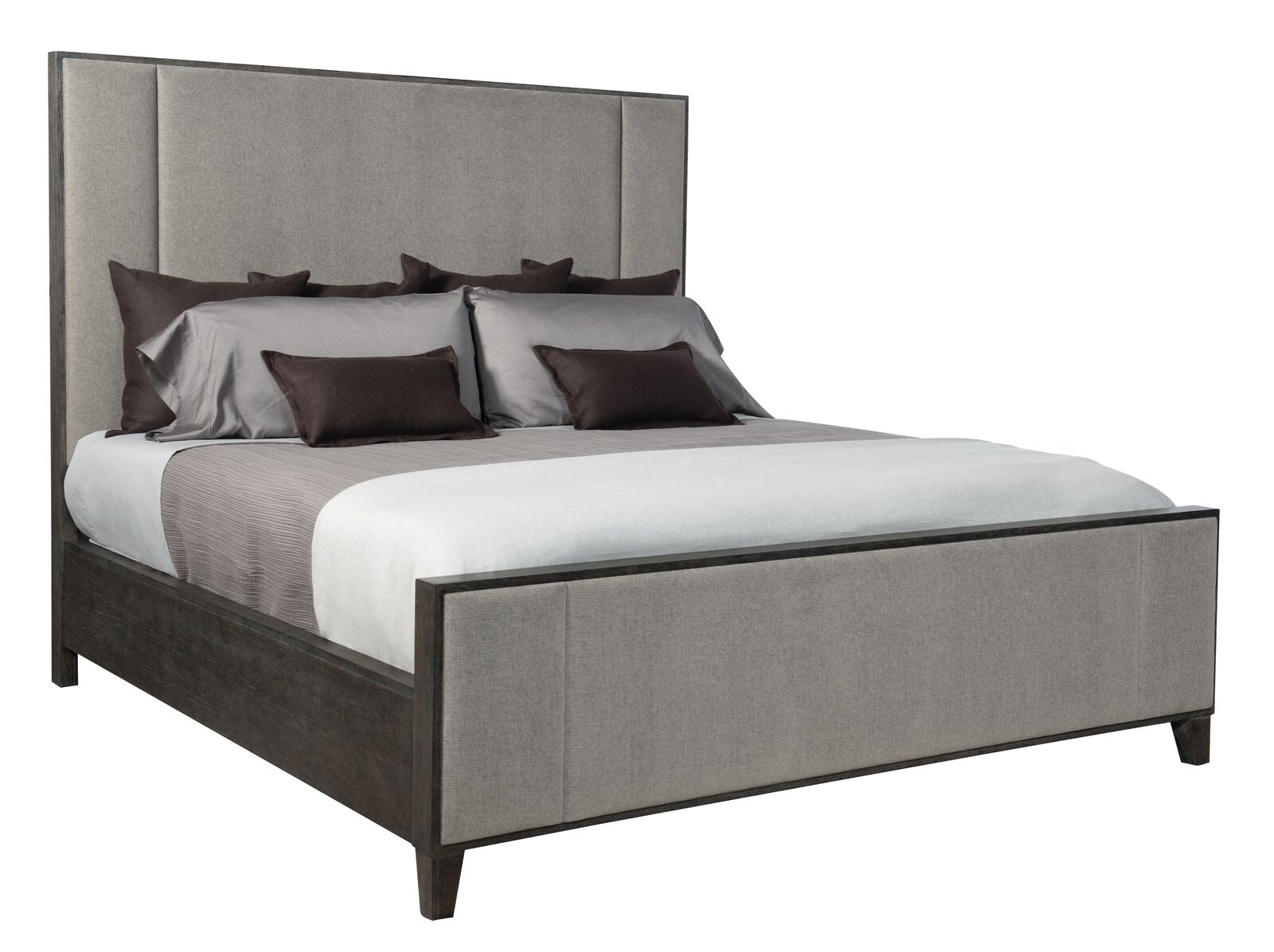 Bernhardt Furniture Linea Panel Bed  in Cerused Charcoal
