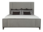 Bernhardt Furniture Linea Panel Bed  in Cerused Charcoal