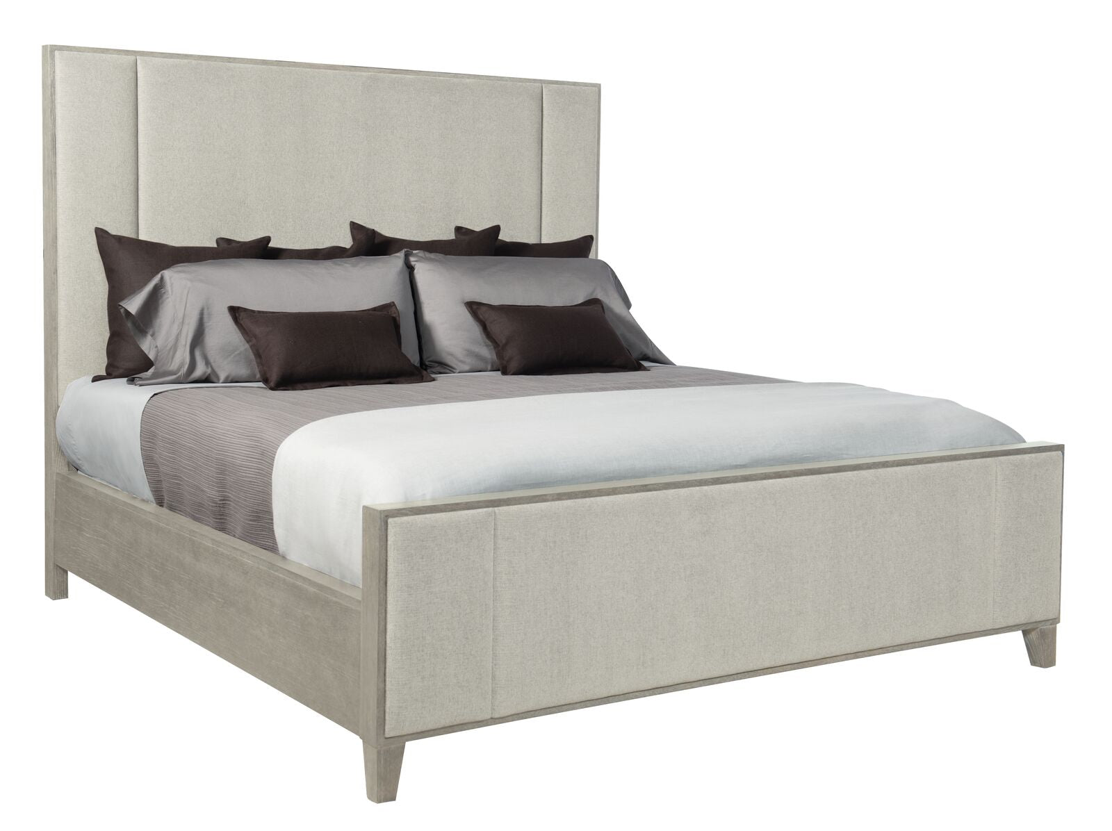 Bernhardt Furniture Linea Panel Bed King in Cerused Greige