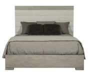 Bernhardt Furniture Linea Tufted Panel Bed  in Cerused Greige