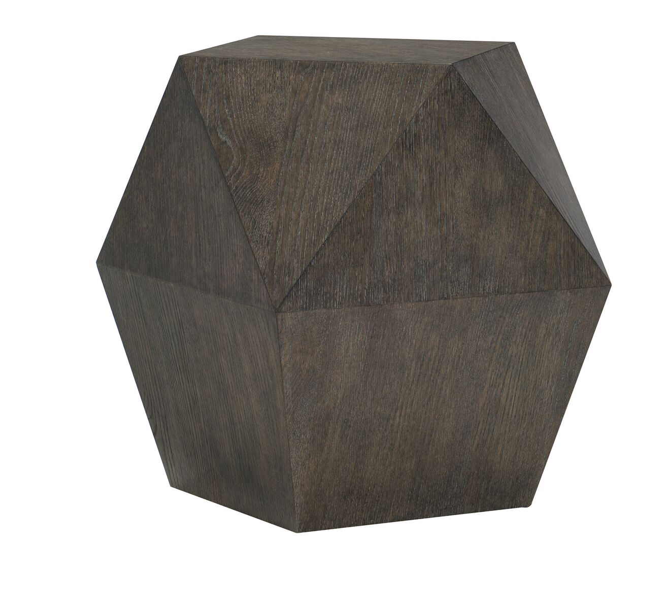 Bernhardt Furniture Linea Side Table in Cerused Charcoal
