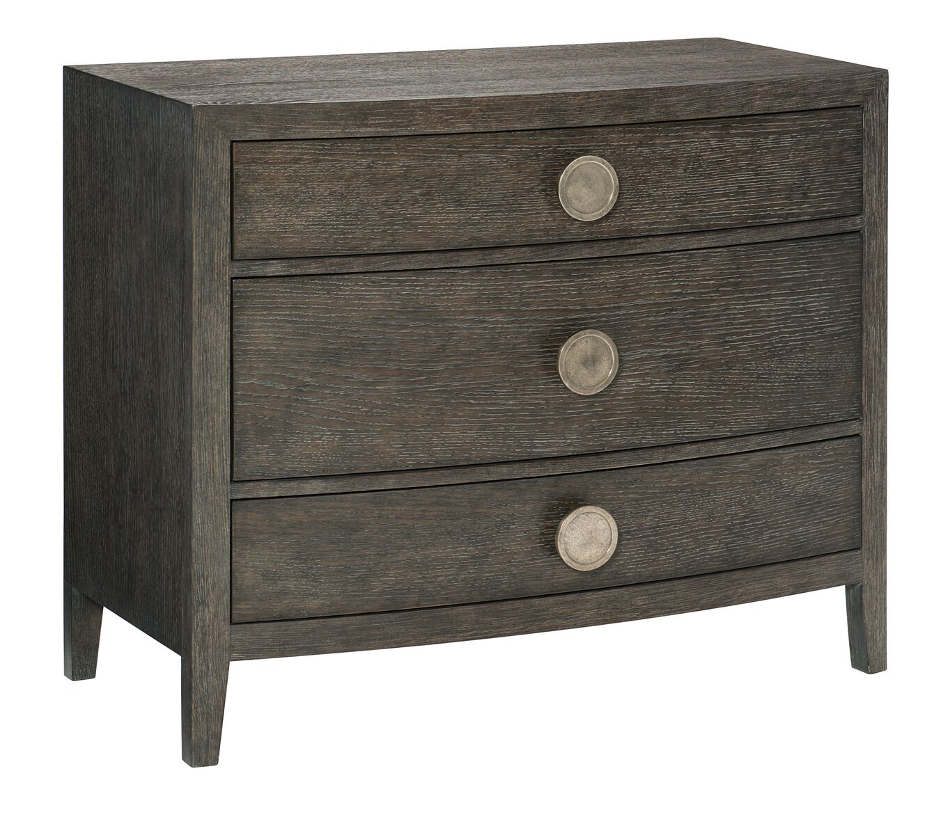 Bernhardt Furniture Linea Nightstand in Cerused Charcoal