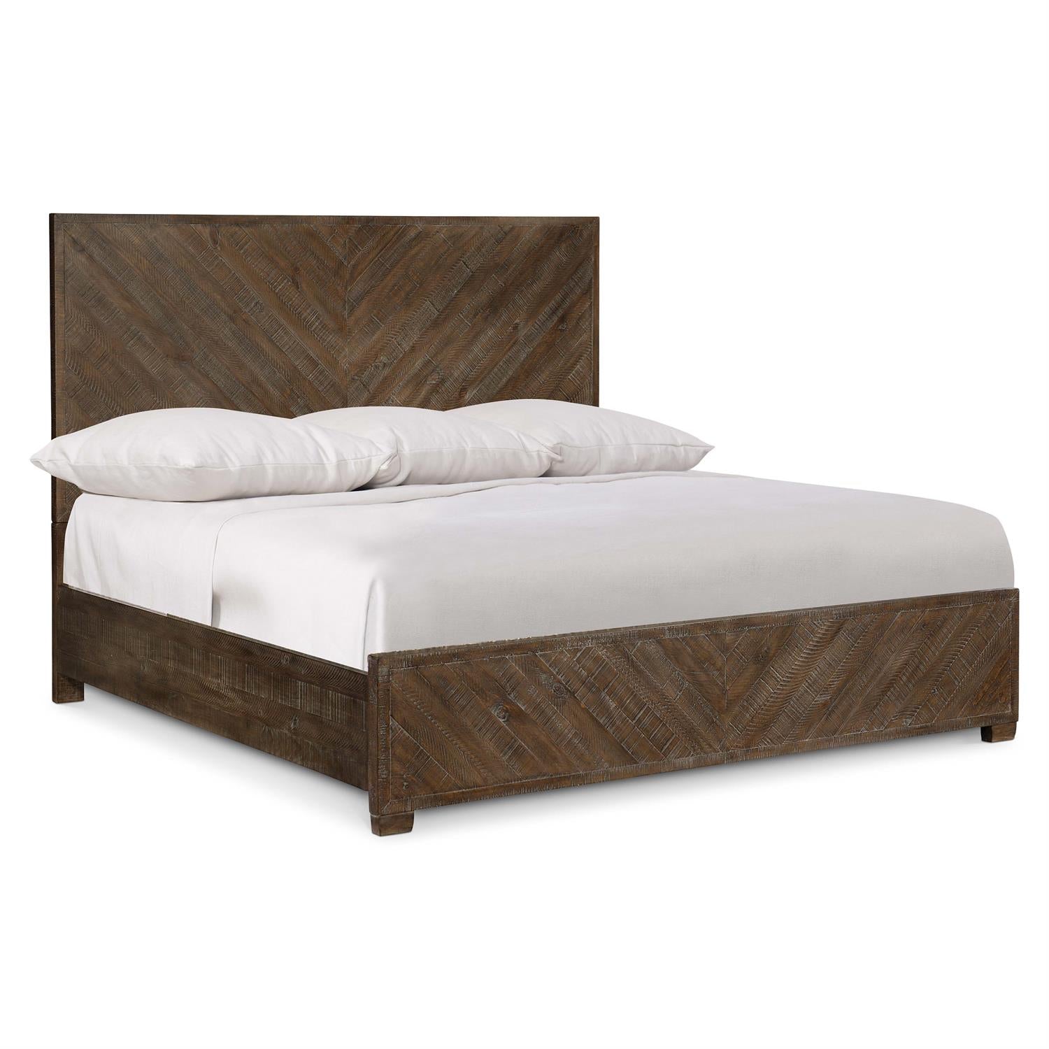 Bernhardt Furniture Logan Sqaure Fuller Panel Bed  in Sable Brown