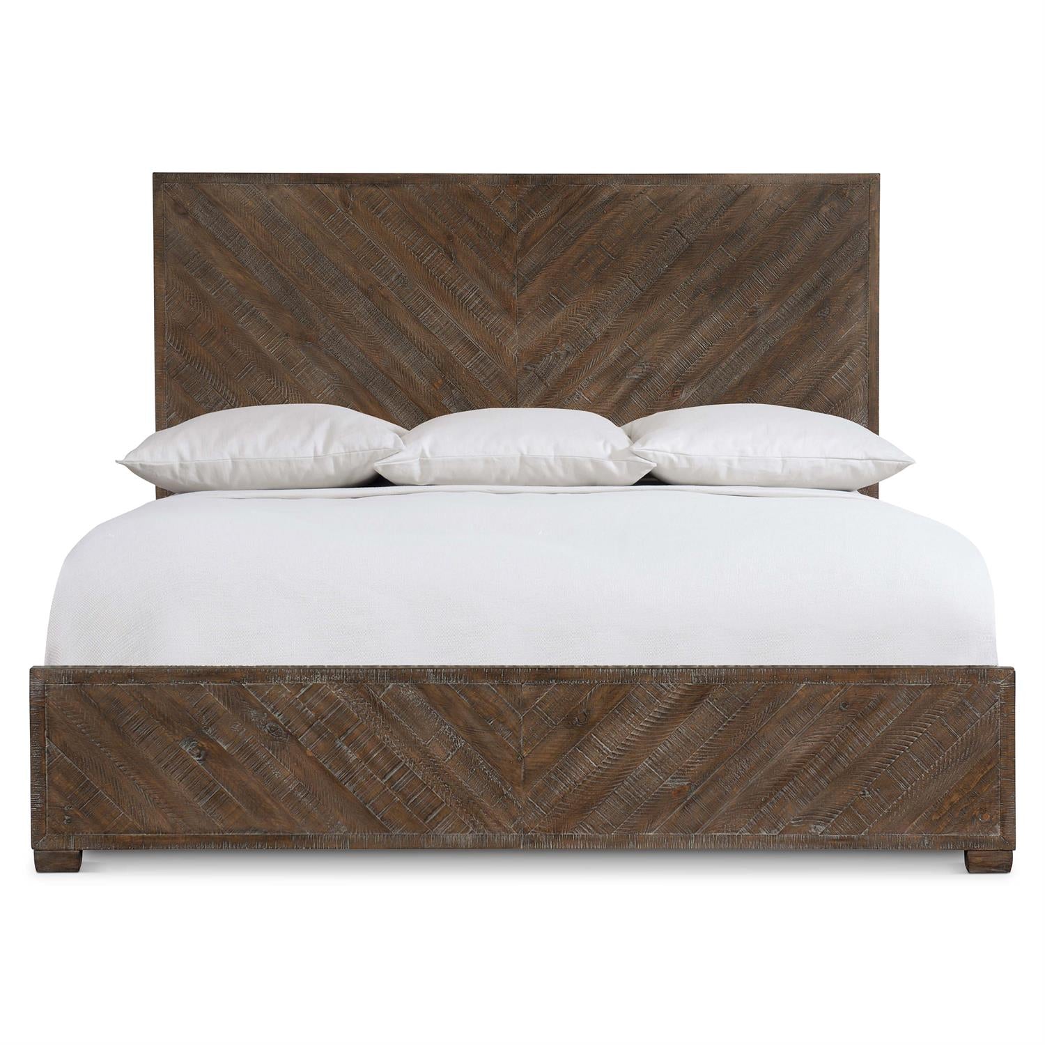 Bernhardt Furniture Logan Sqaure Fuller Panel Bed  in Sable Brown