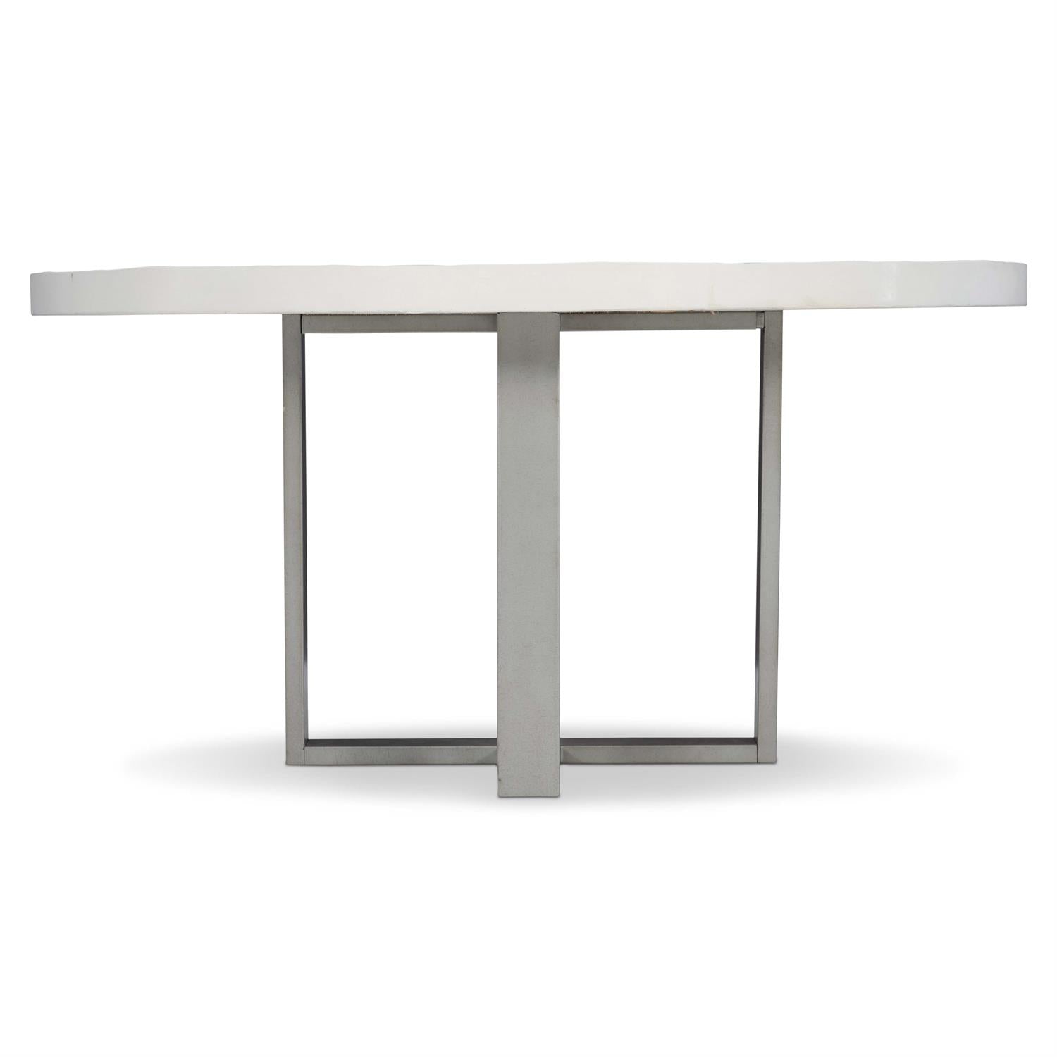 Bernhardt Furniture Logan Sqaure Merrion Dining Table in Bone