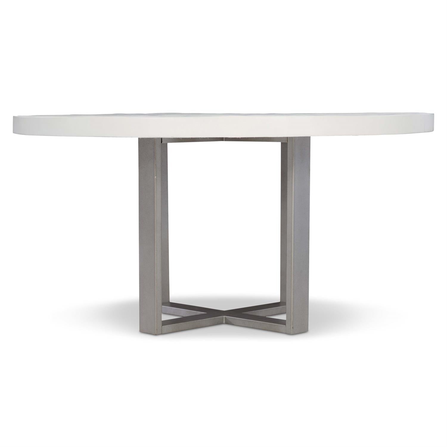 Bernhardt Furniture Logan Sqaure Merrion Dining Table in Bone