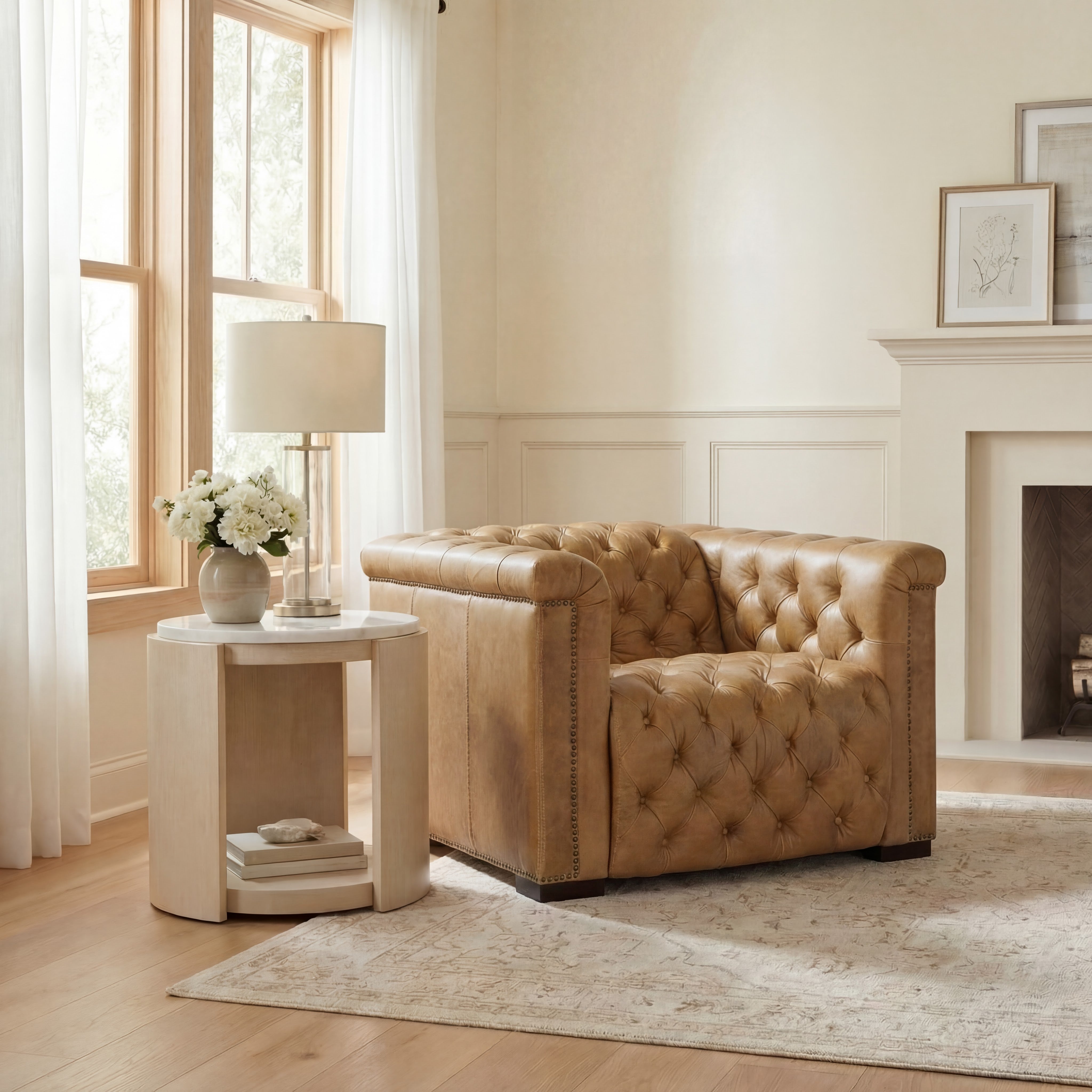Hooker Furniture Savion Grandier Power Recliner with Power Headrest in Light Brown