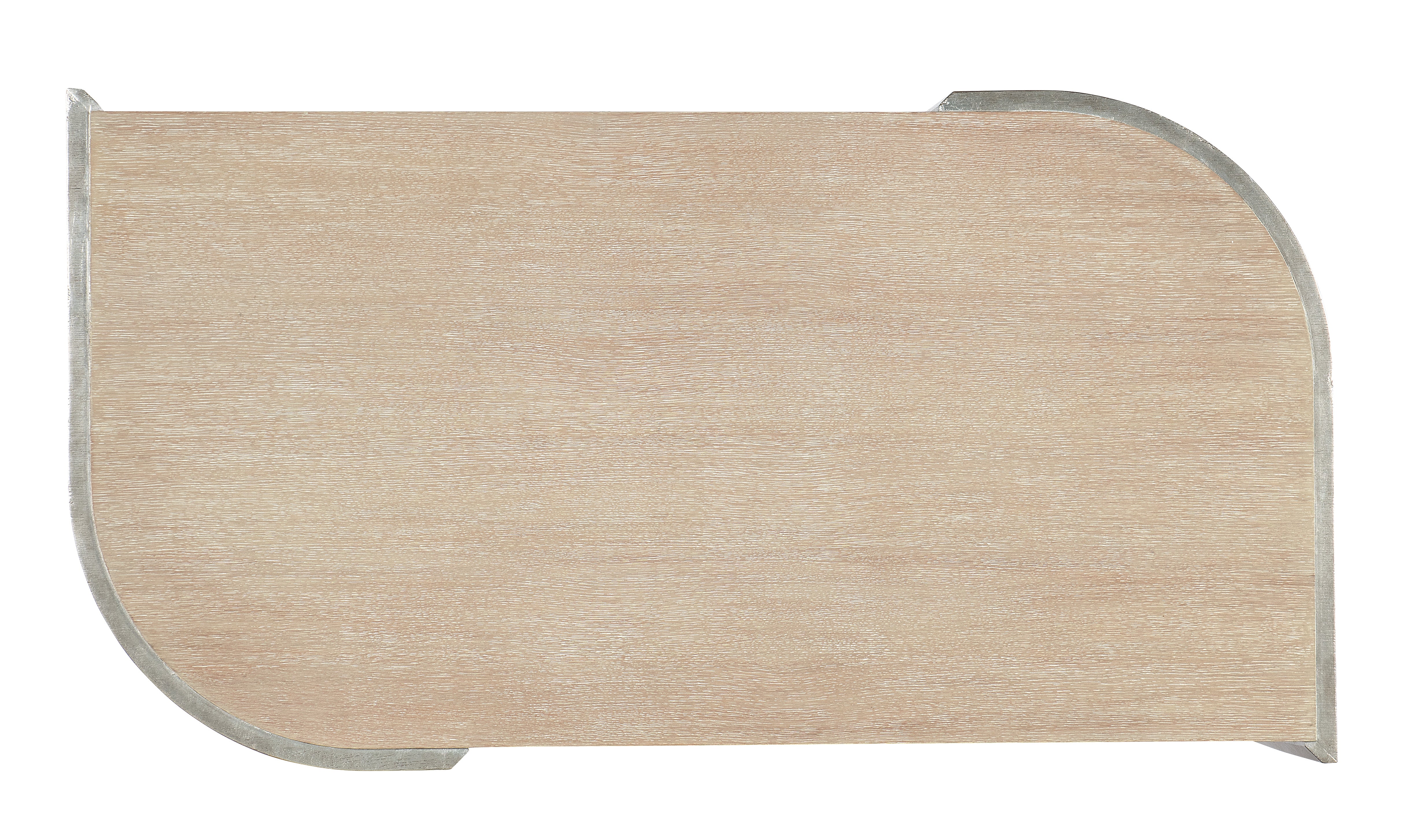 Hooker Furniture Melange Silverfrost Cocktail Table in Light Wood