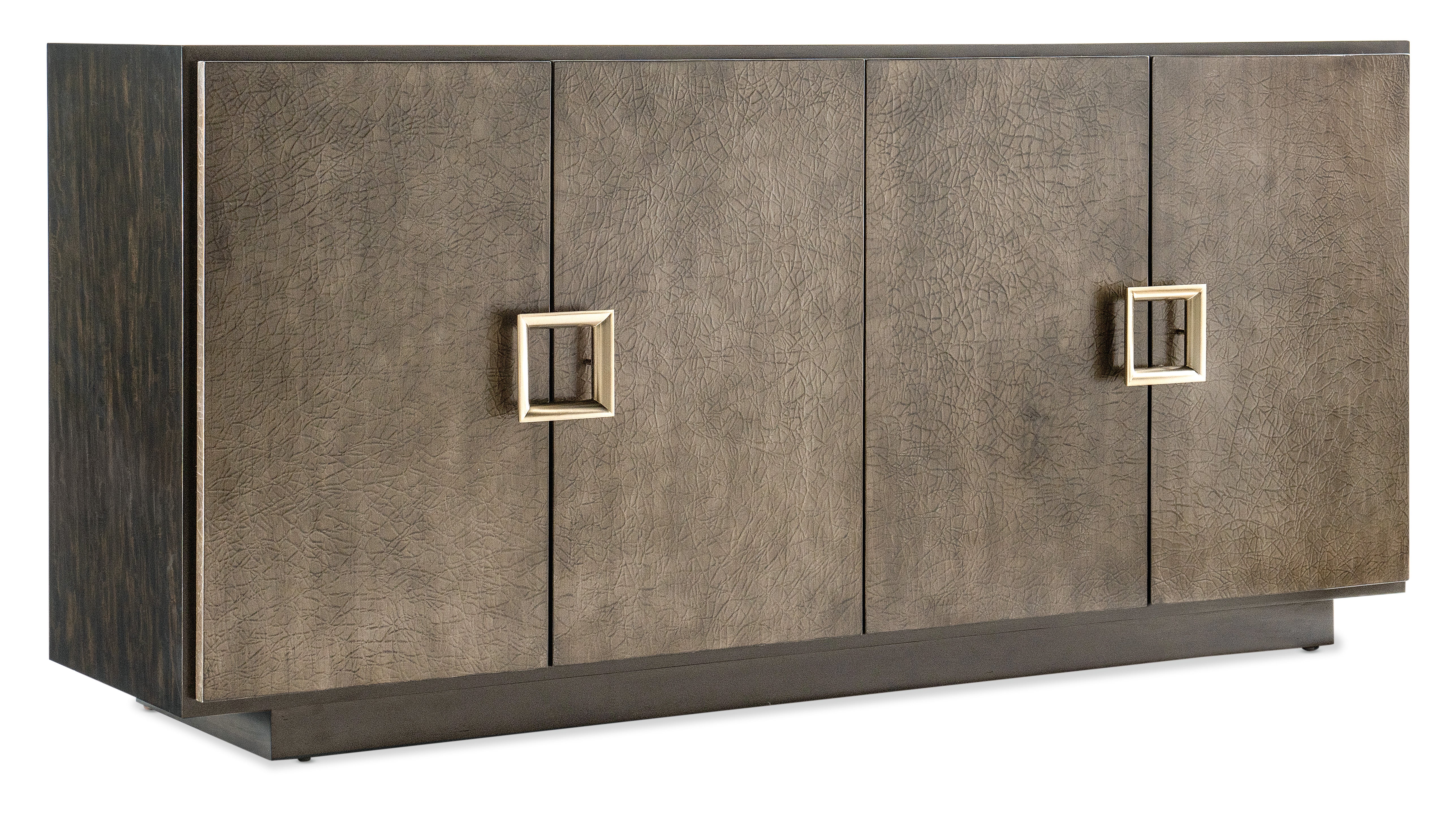 Hooker Furniture Melange Asher Four Door Entertainment Credenza in Medium Brown