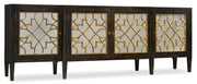 Hooker Furniture Sanctuary Four Door Mirrored Console- Ebony in Blacks