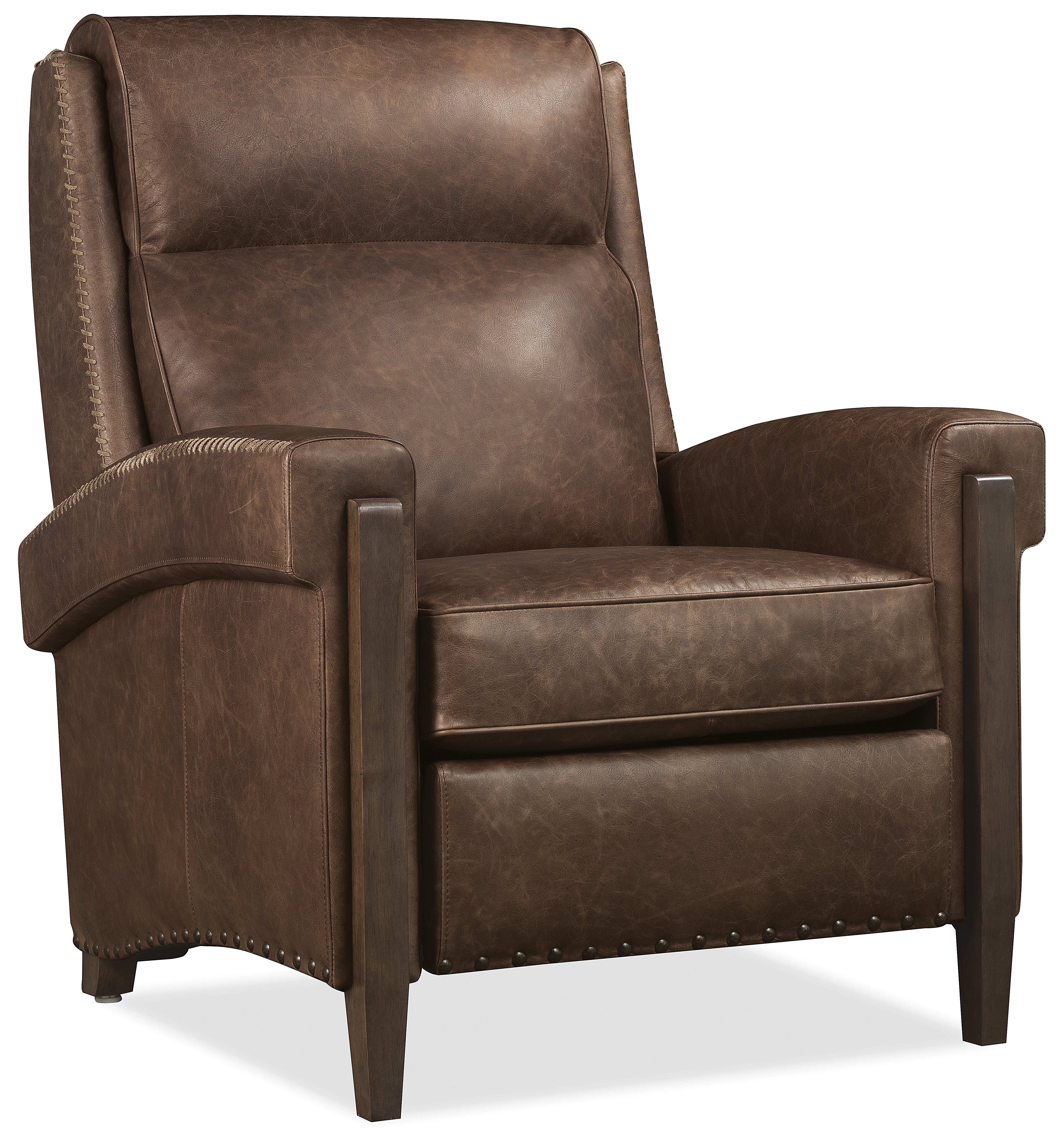 Hooker Furniture Whitton Power Recliner with Power Headrest in Brown