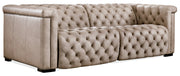 Hooker Furniture Savion 2 over 2 Sofa with Power Recline & Power Headrest in Light Brown