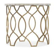 Hooker Furniture Melange Corrina Round Lamp Table in Gold