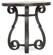 Hooker Furniture Luckenbach Metal and Stone End Table in Blacks