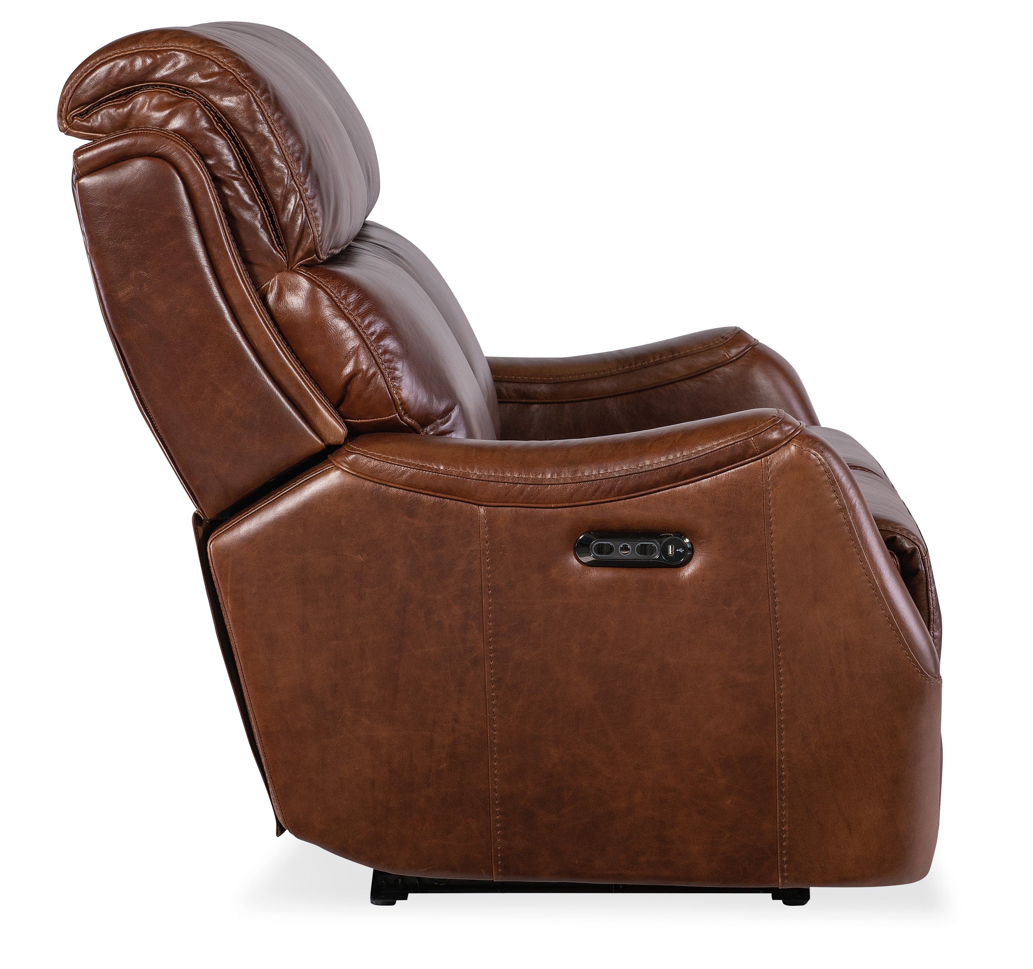 Hooker Furniture Harlan Zero Gravity Loveseat with Power Recline & Power Headrest in Brown
