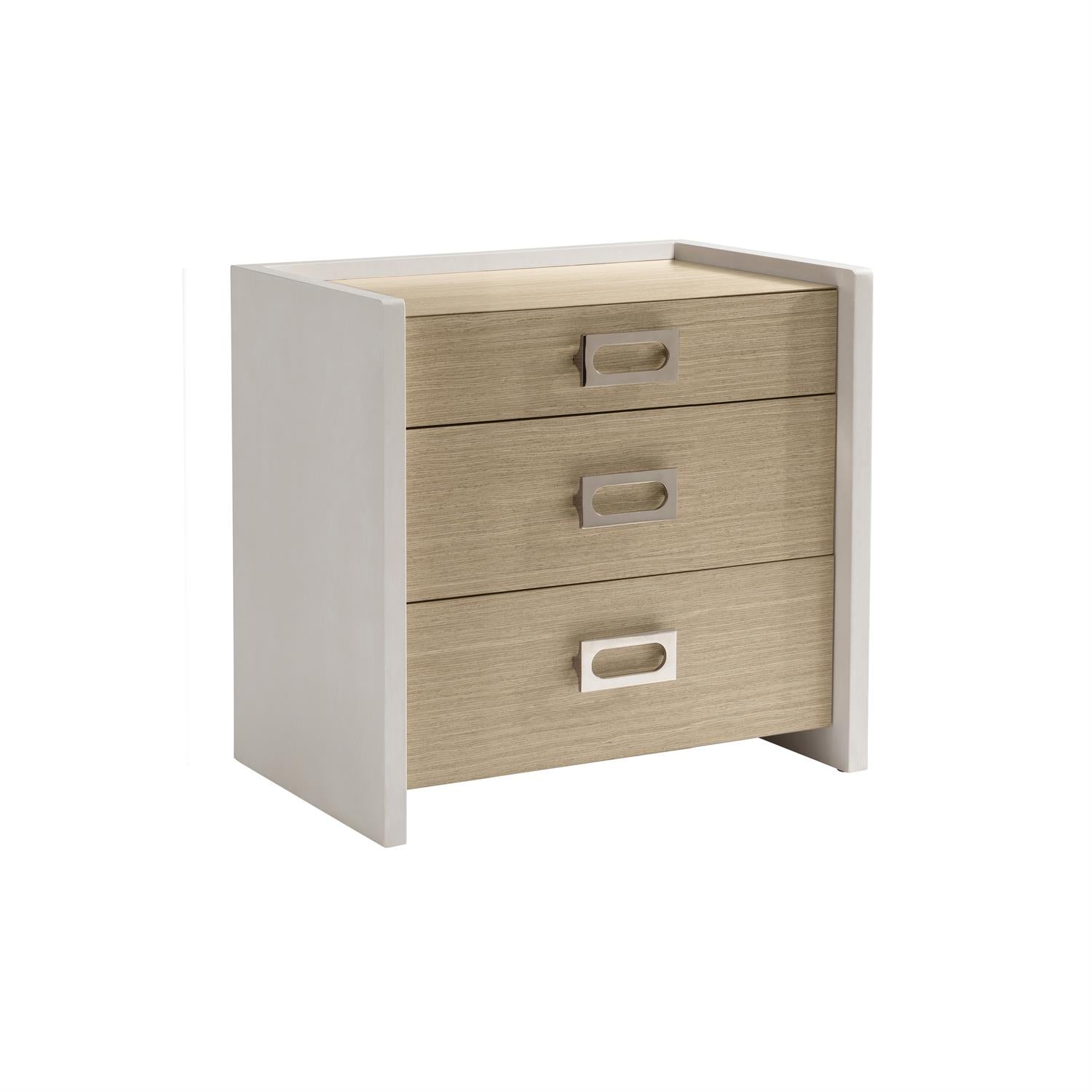 Bernhardt Furniture Modulum Three Drawer Nightstand in Sahara/Adobe