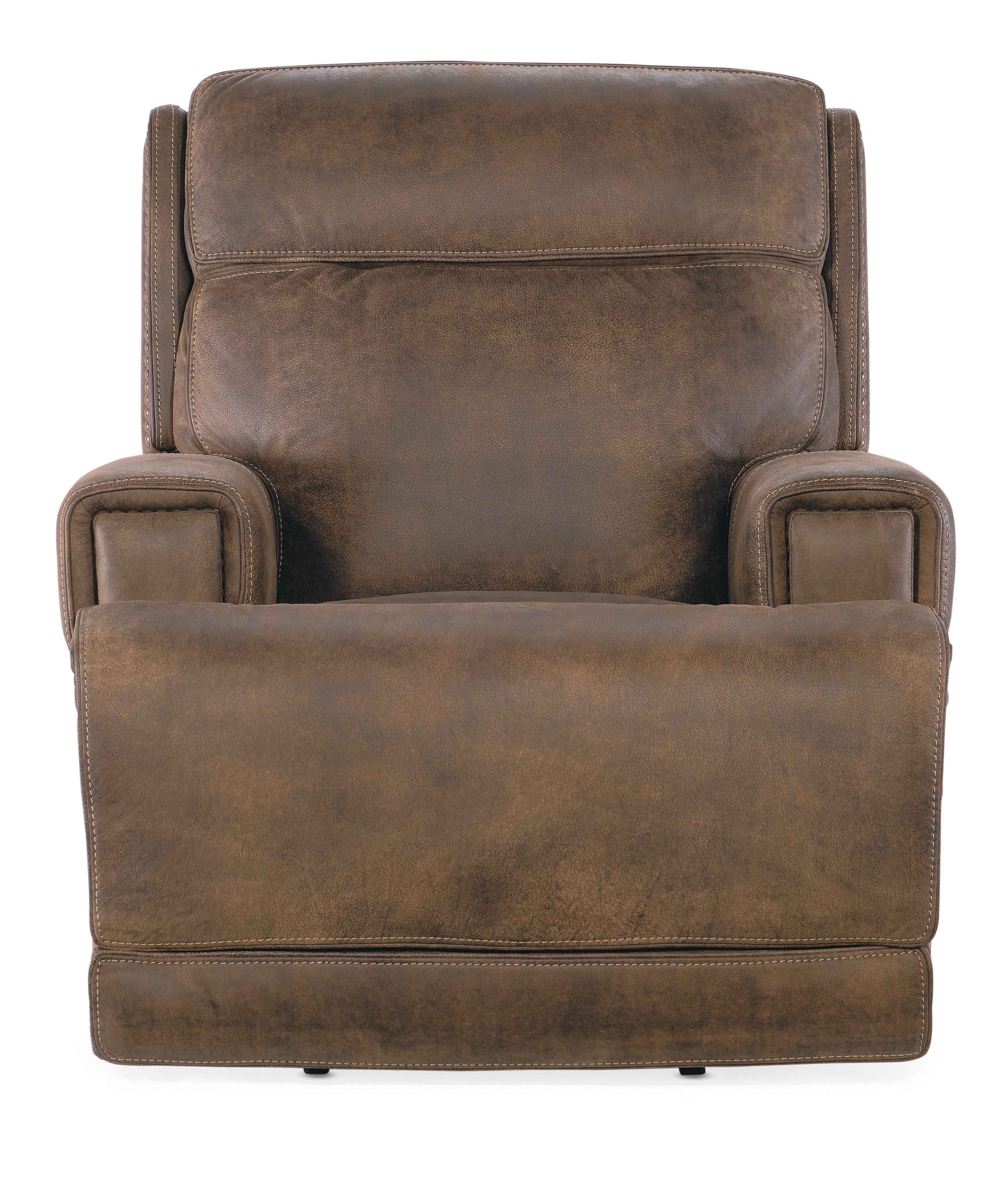 Hooker Furniture Wheeler Power Recliner with Power Headrest in Brown