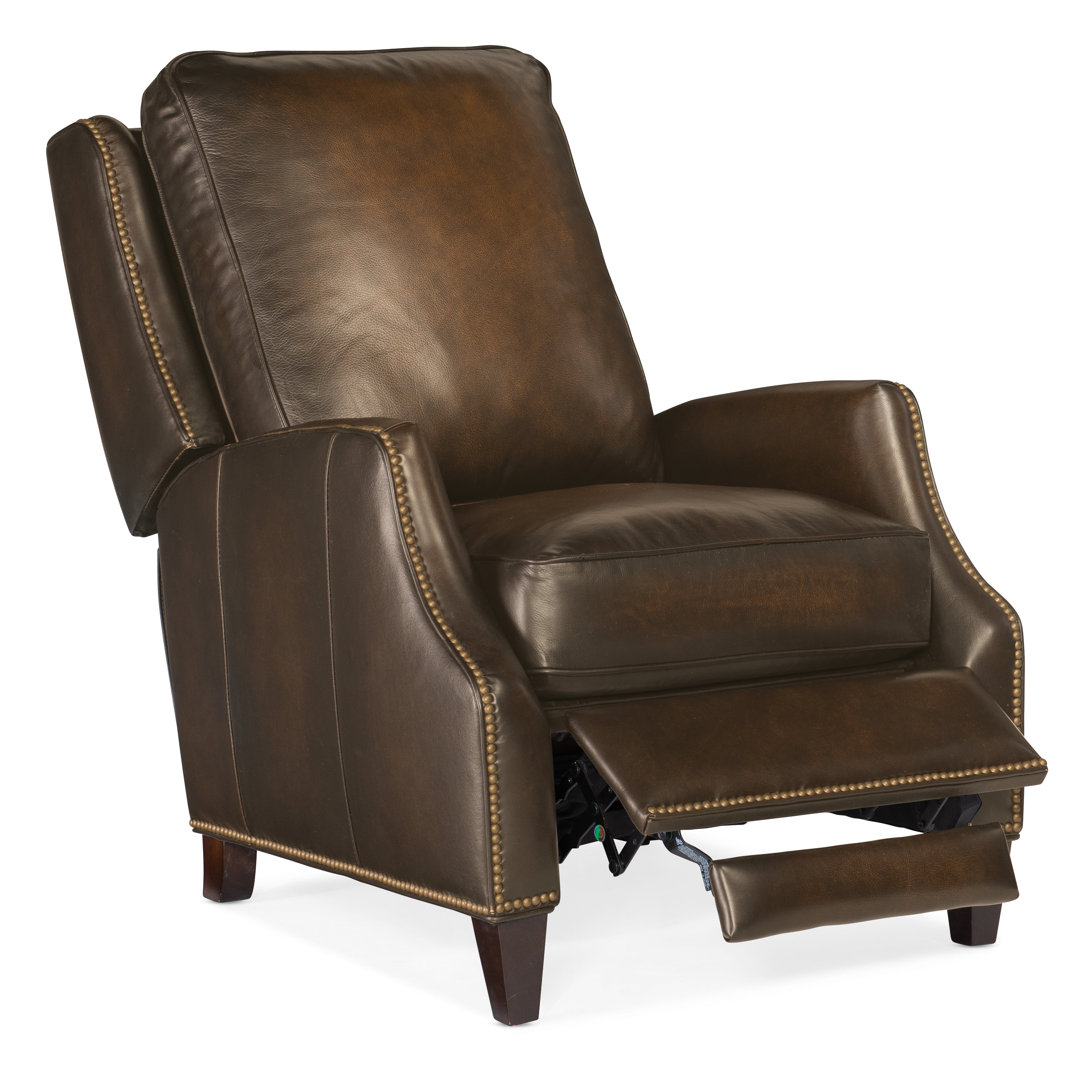 Hooker Furniture Kerley Manual Push Back Recliner in Brown