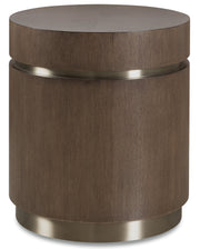 Hooker Furniture Commerce and Market Roll With It Round End Table in Dark Wood
