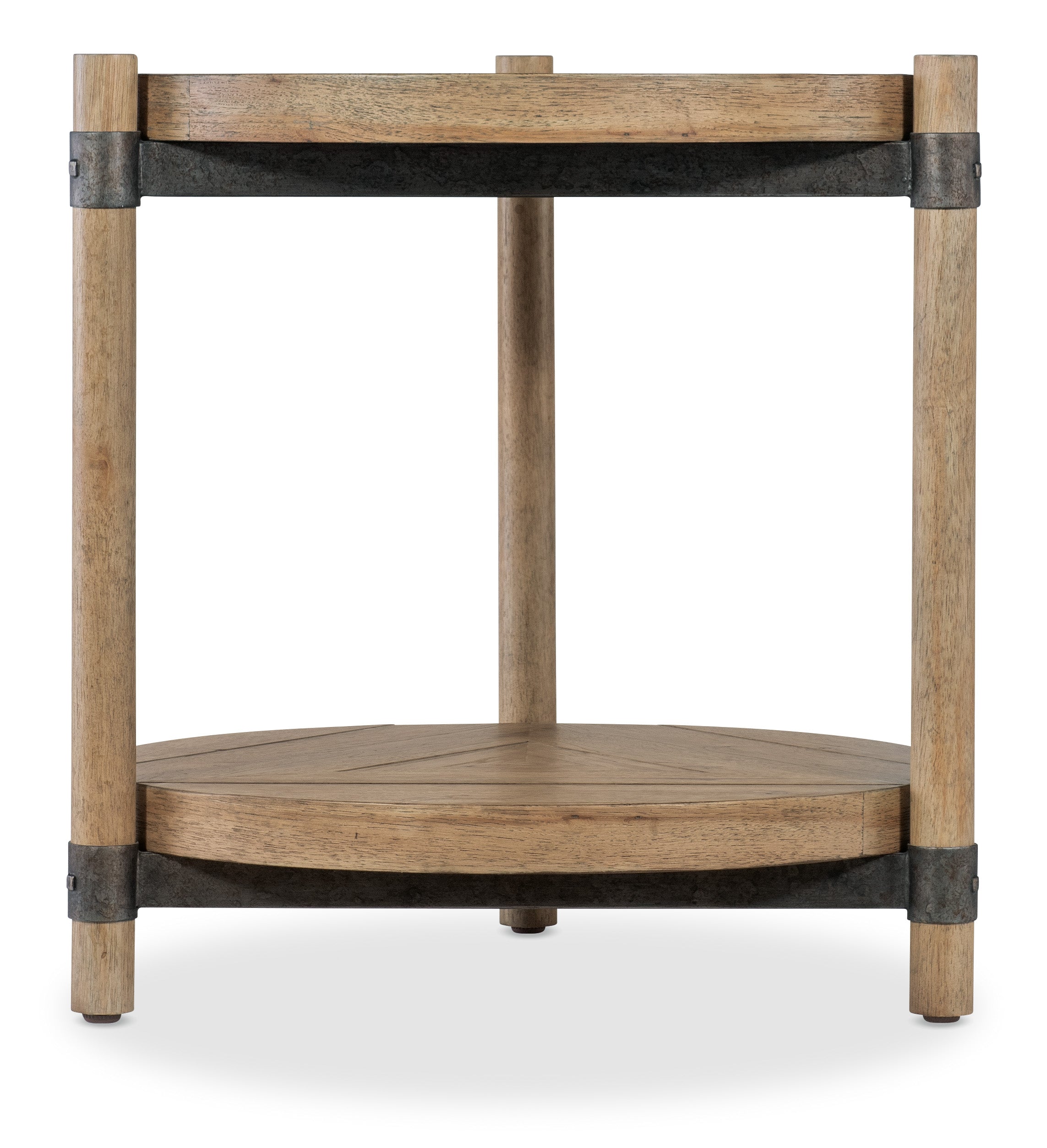 Hooker Furniture Vineyard Row Round End Table in Light Wood