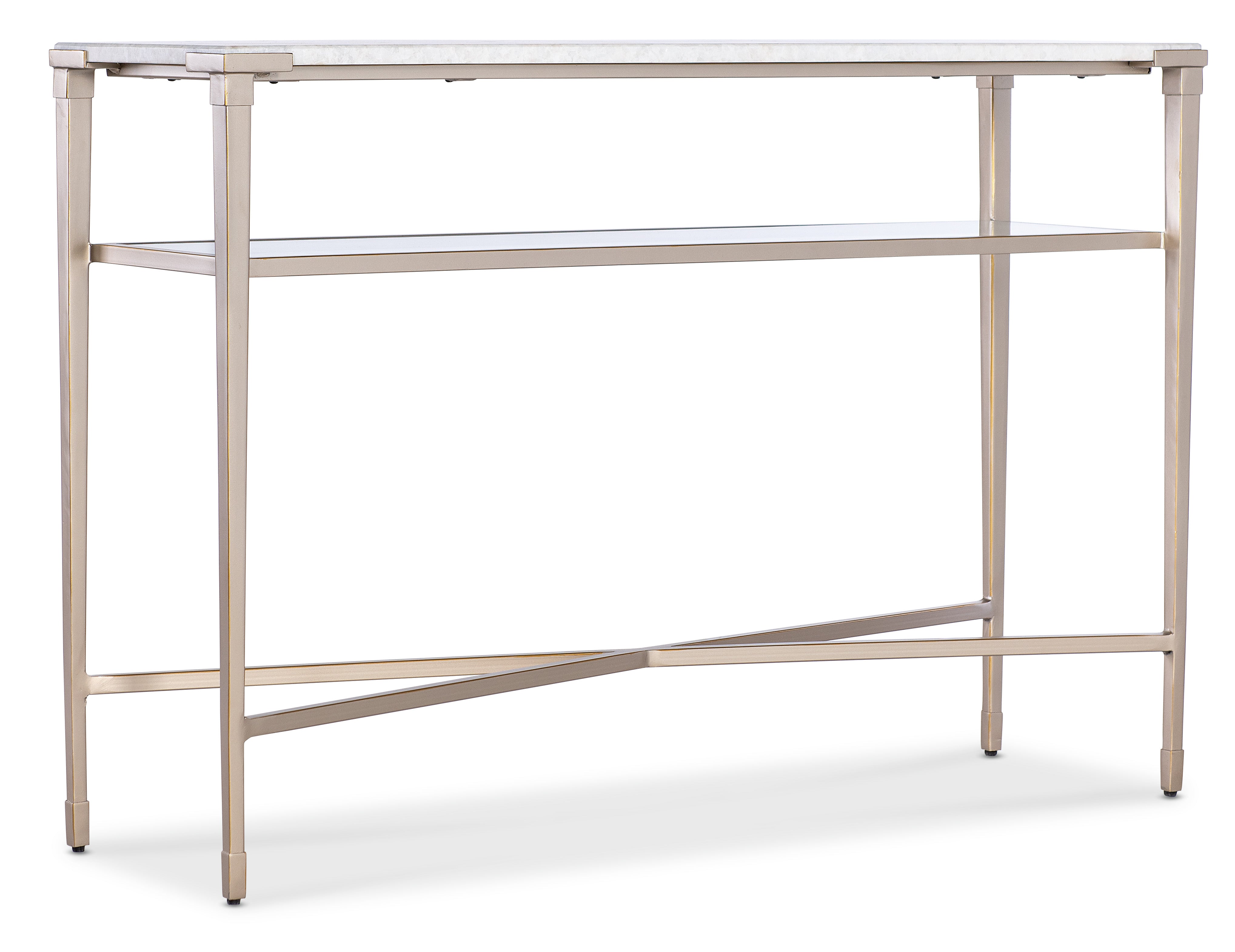Hooker Furniture Melange Jen Console Table in Golds