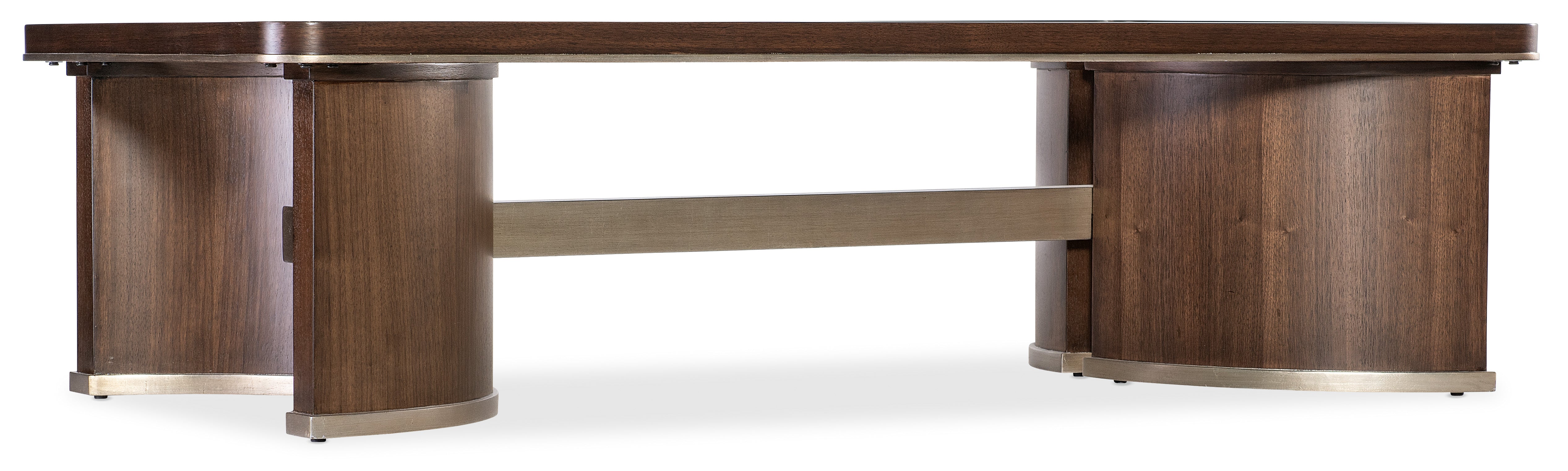 Hooker Furniture Melange Contours Cocktail Table in Dark Wood