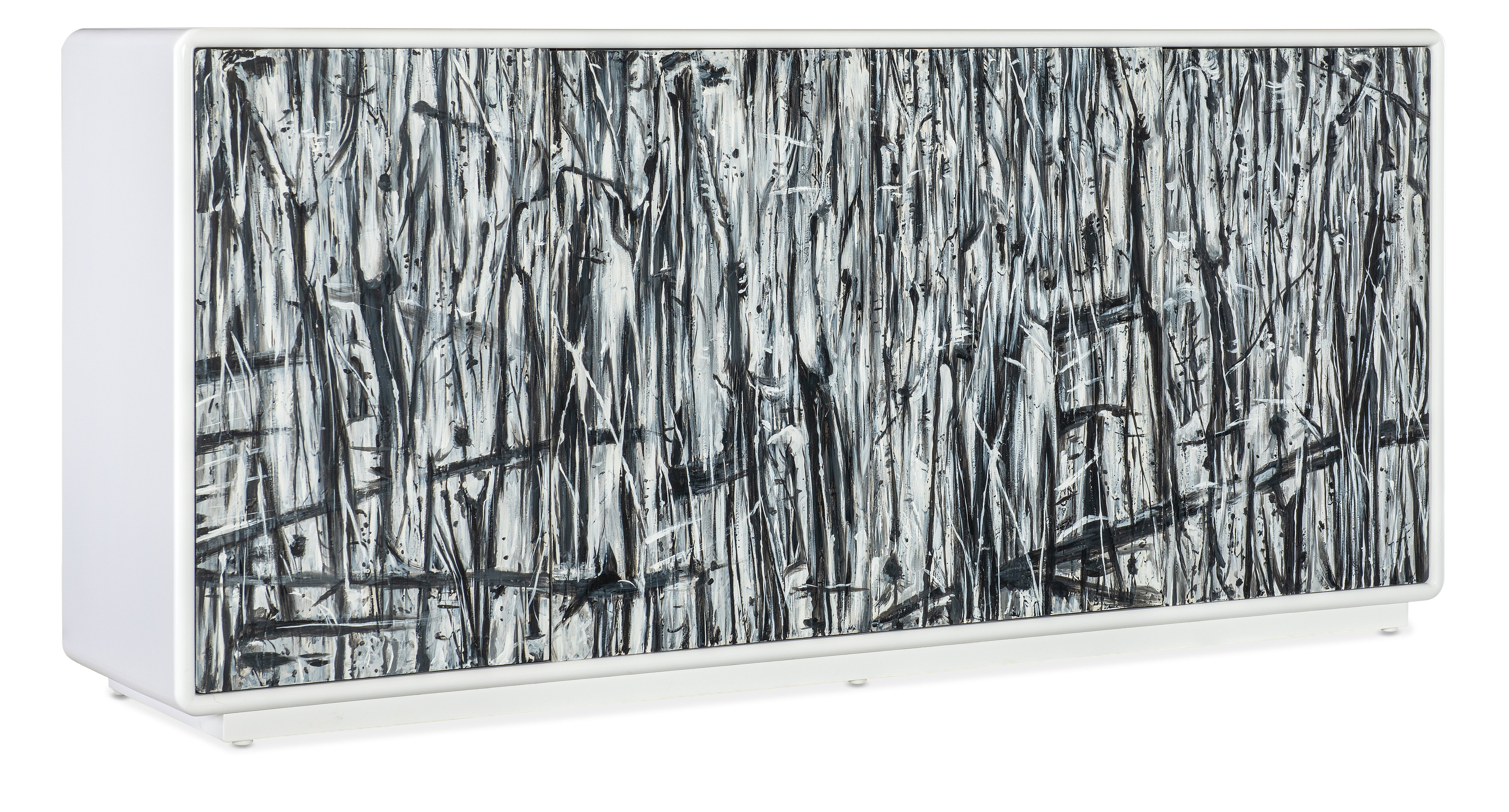 Hooker Furniture Melange Graffitio Credenza in Whites/Creams/Beiges