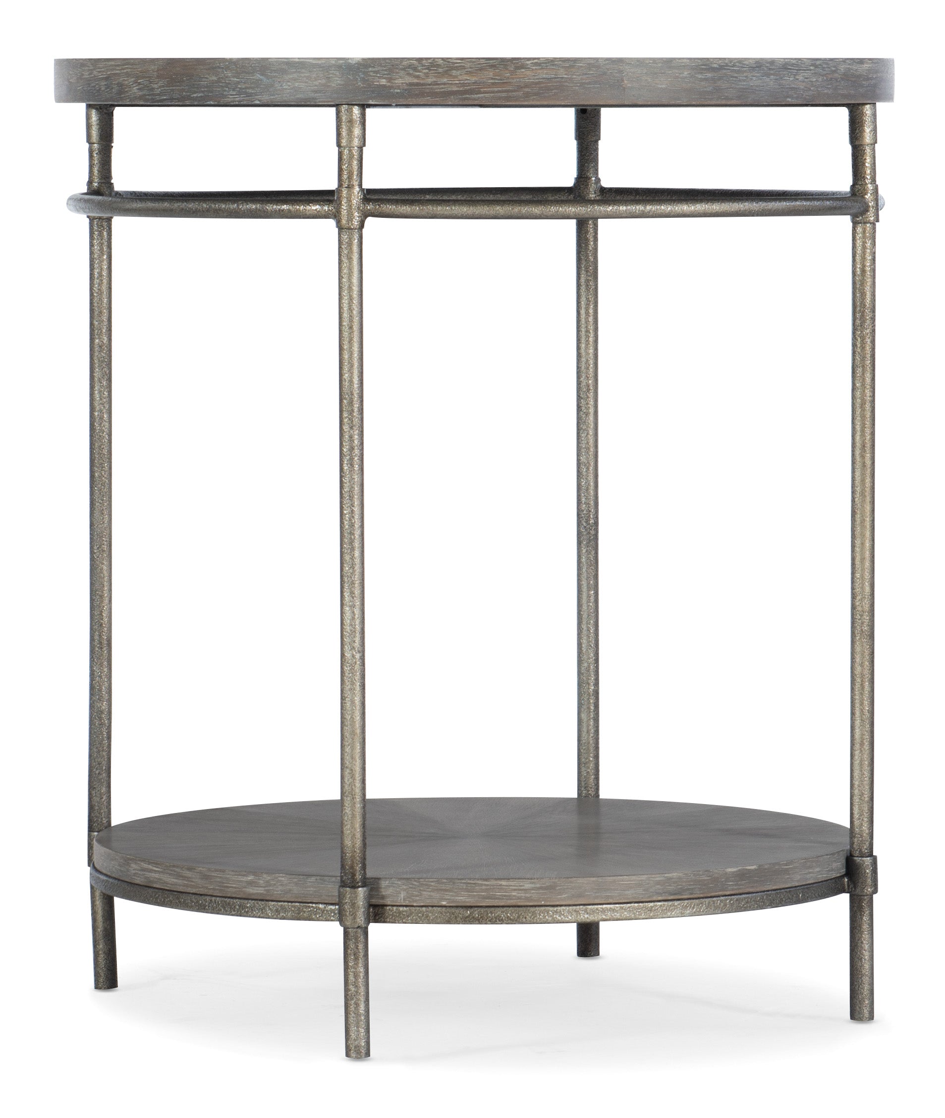 Hooker Furniture Round End Table in Silver
