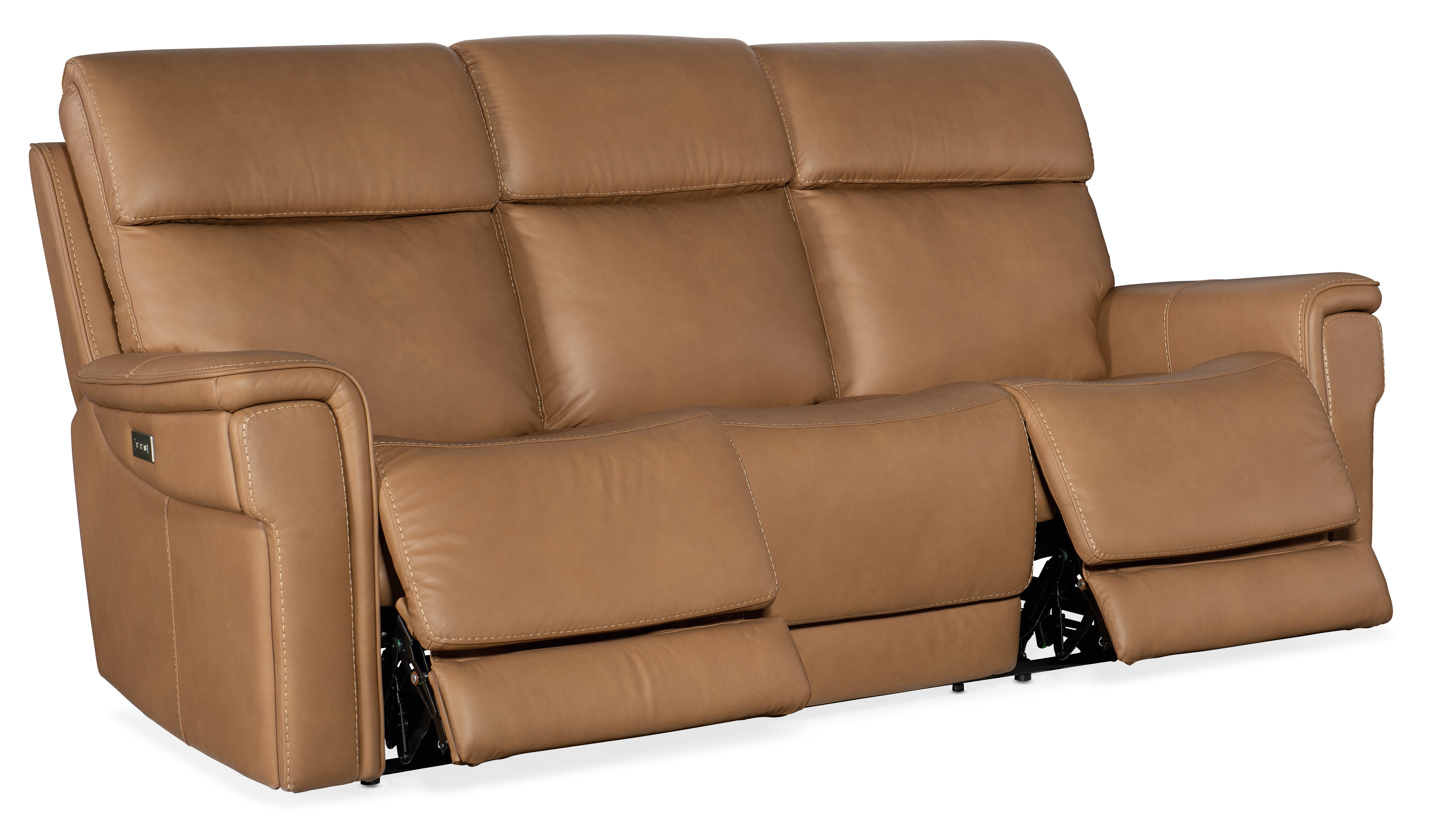 Hooker Furniture Lyra Zero Gravity Power Sofa with Power Headrest and Lumbar in Light Brown