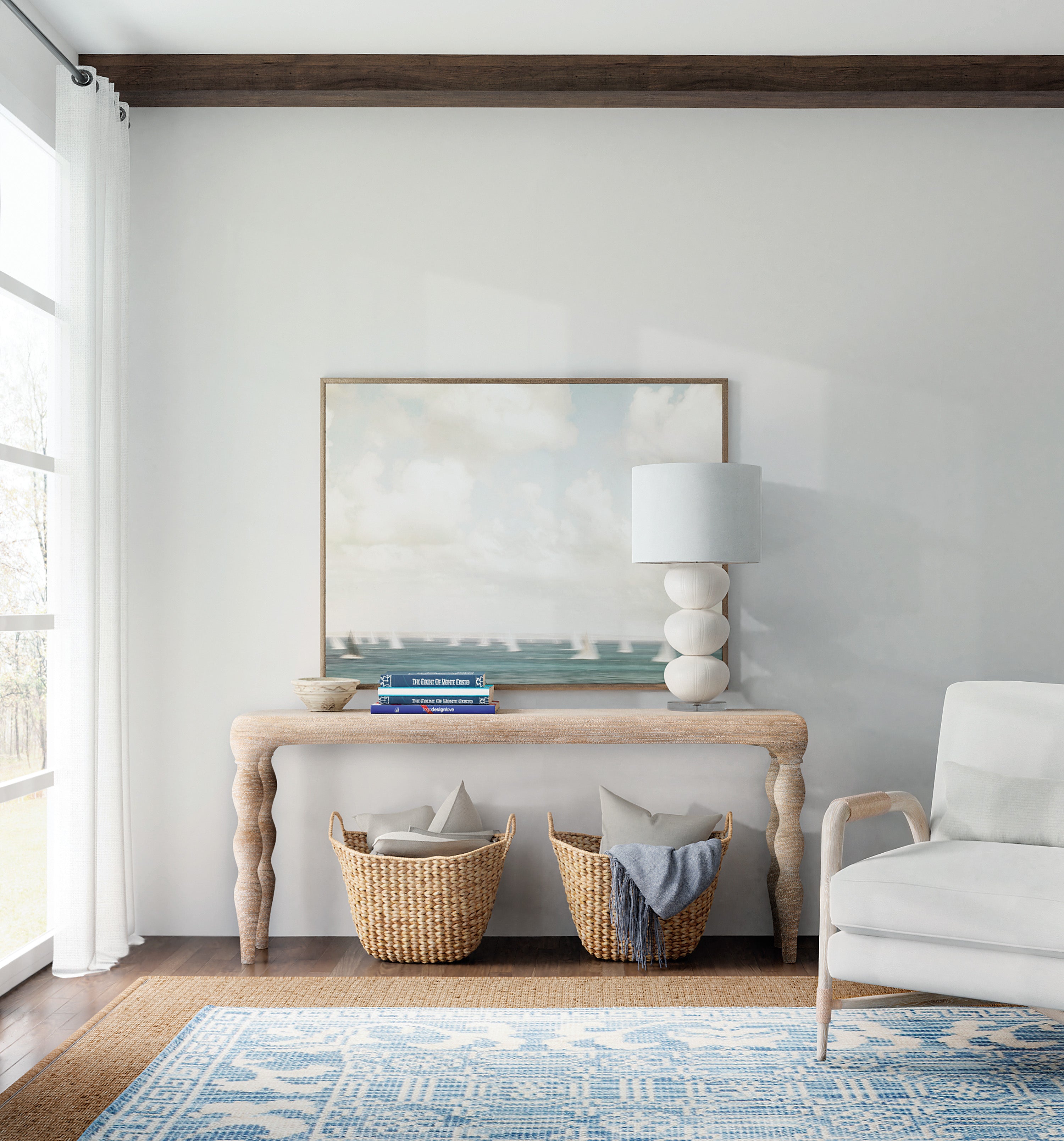 Hooker Furniture Serenity Bahari Console Table in Light Brown