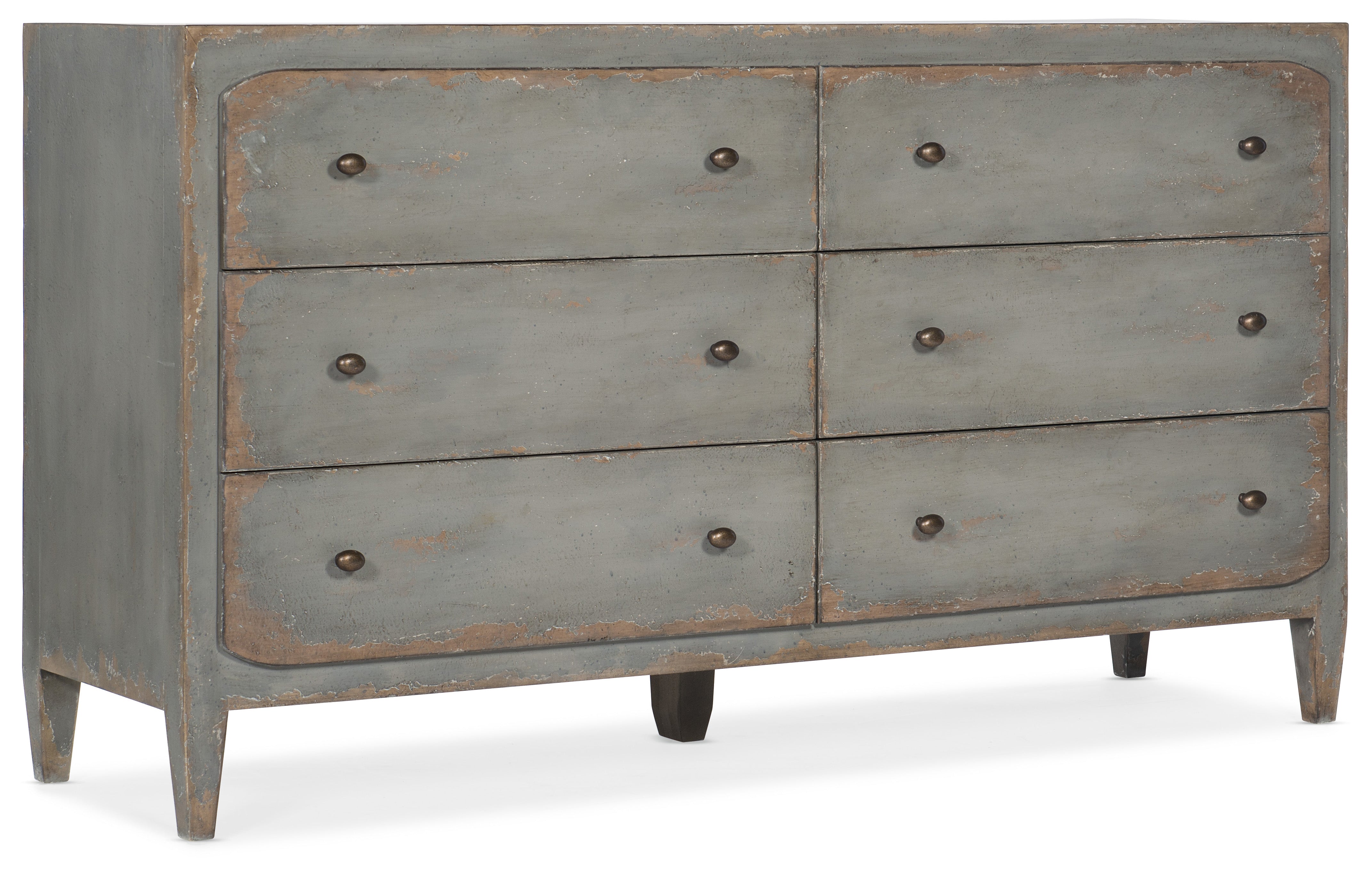 Hooker Furniture Ciao Bella Six-Drawer Dresser- Speckled Gray
