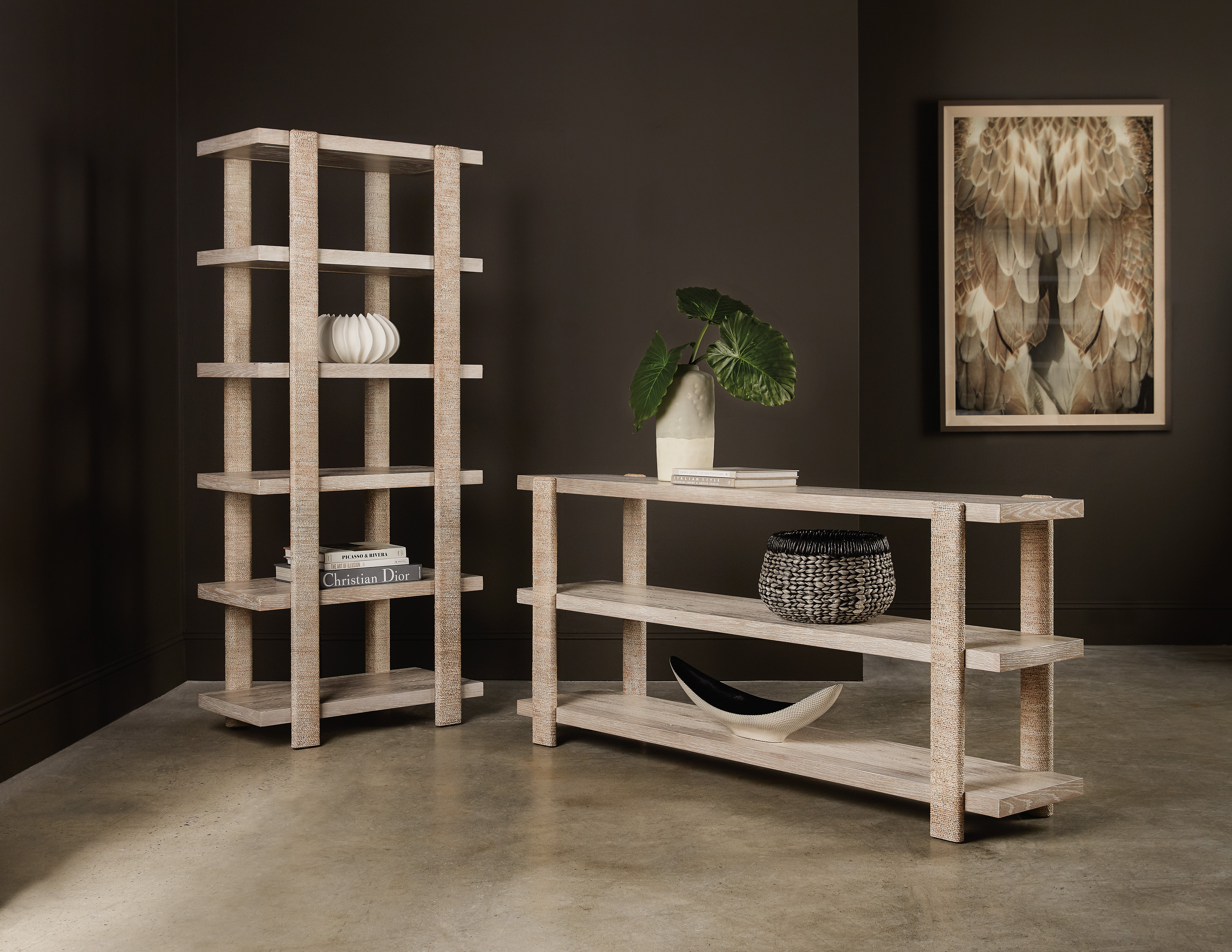 Hooker Furniture Commerce & Market Console Table in Light Brown